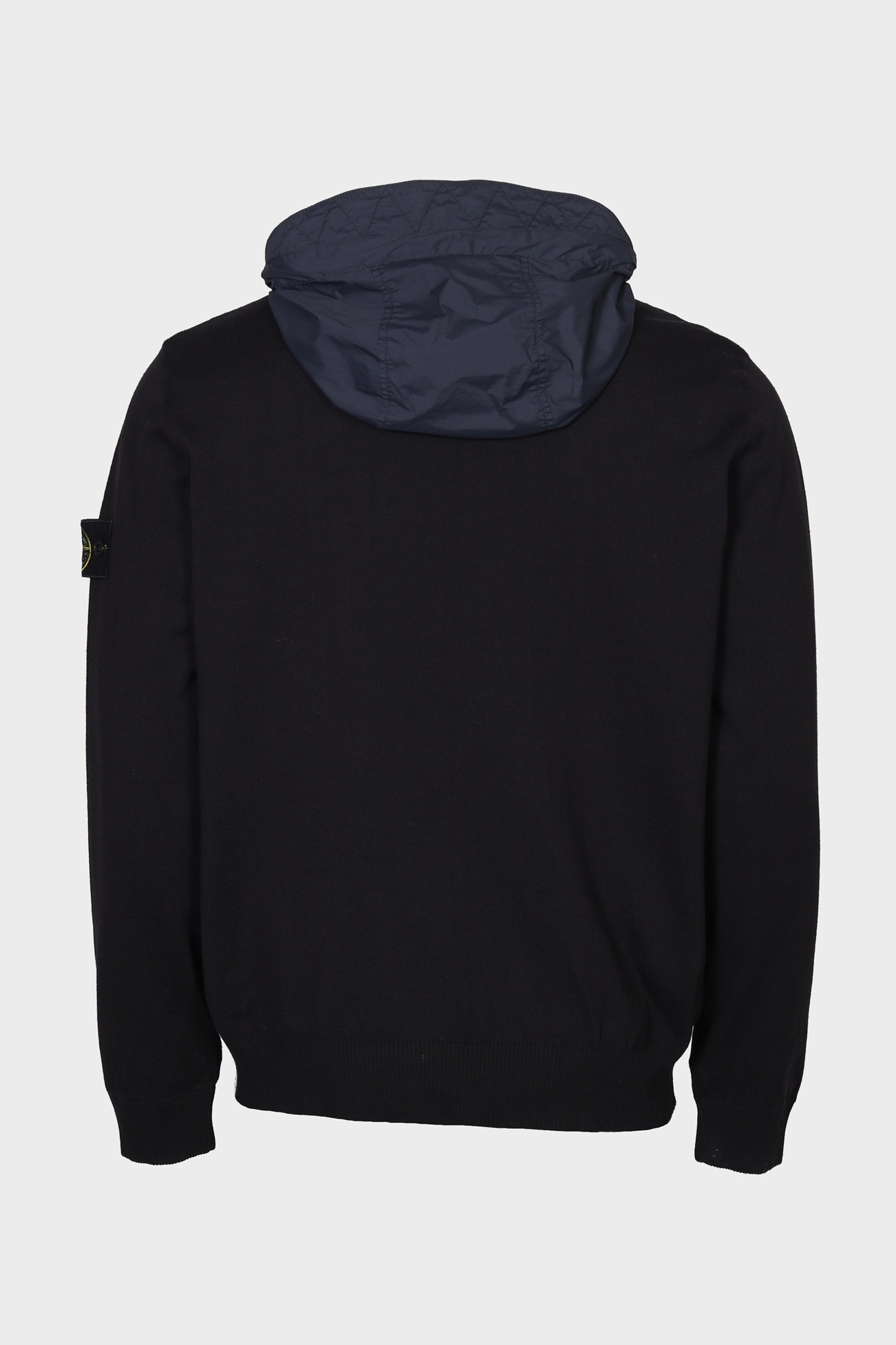 STONE ISLAND Reversible Cotton Knit Nylon Jacket in Black/Navy