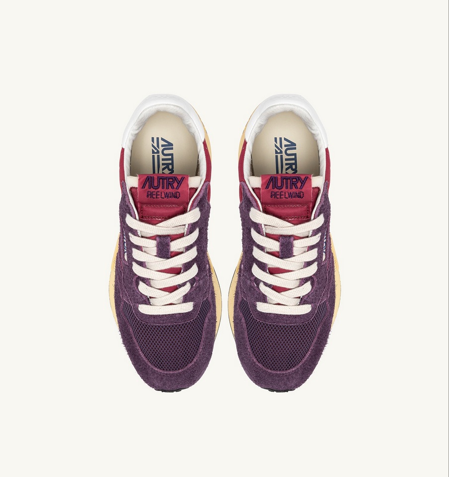 AUTRY ACTION SHOES Reelwind Low Sneaker Nylon in Plum
