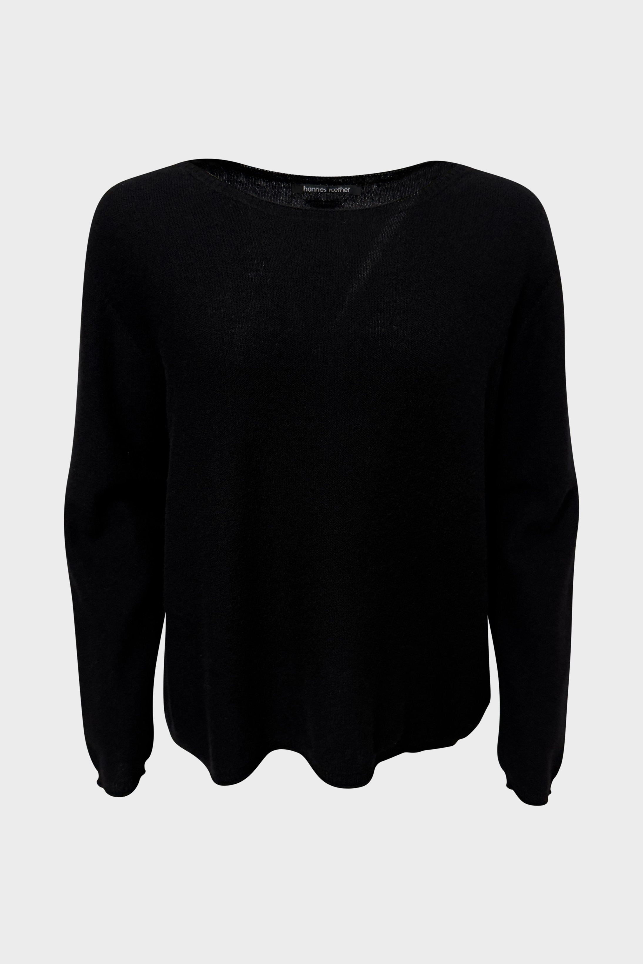 HANNES ROETHER Wool/Cashmere Pullover in Black