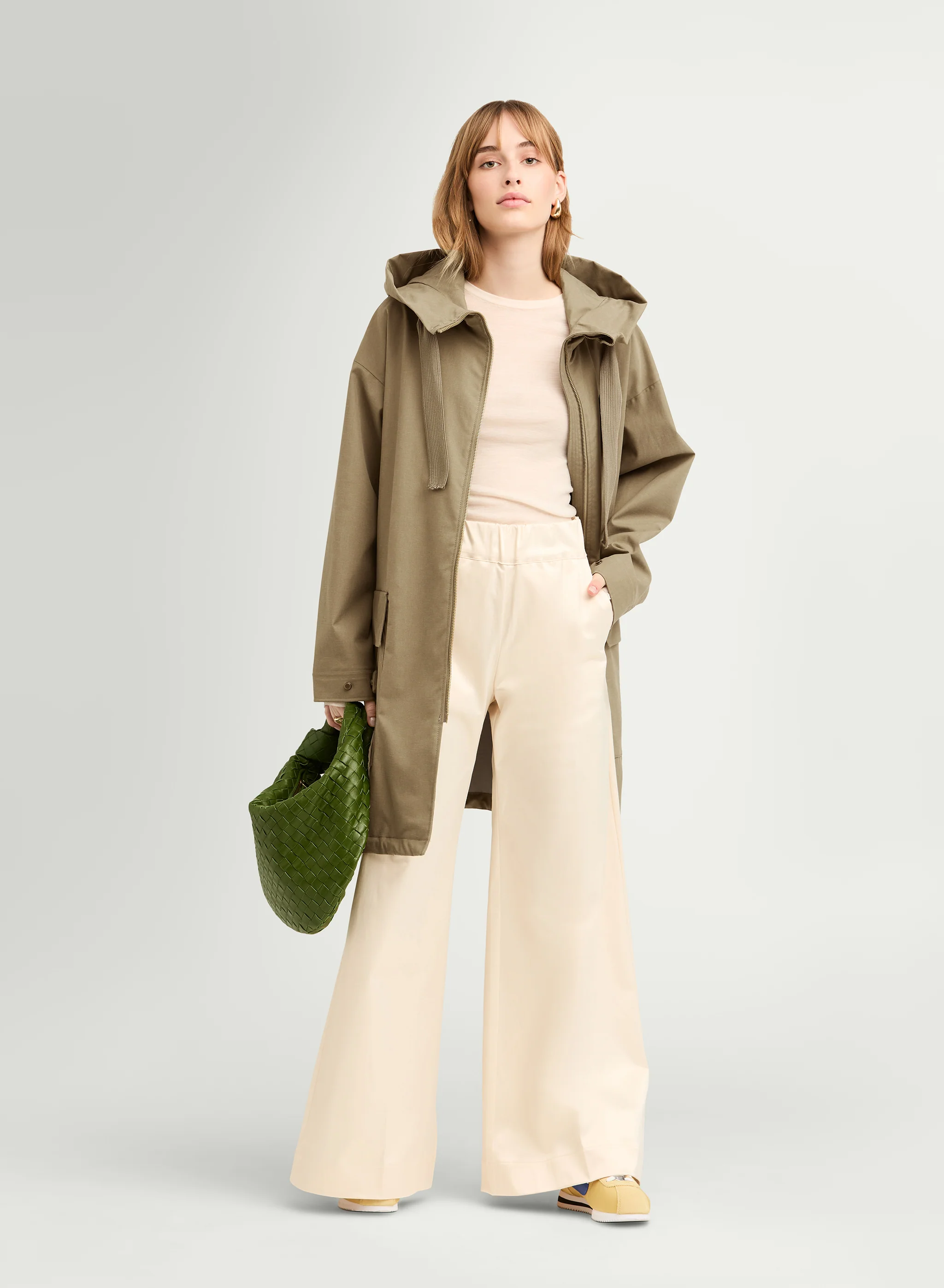 G-LAB Una Soft Canvas Parka in Olivine G-LAB Una Soft Canvas Parka in Olivine