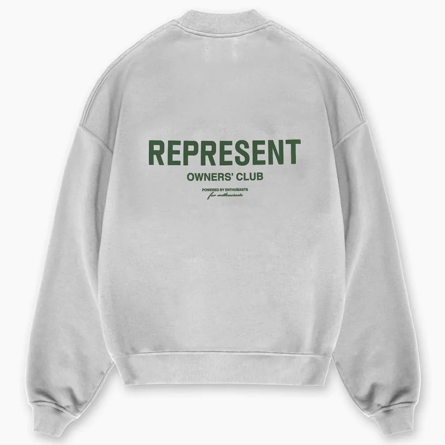 Represent Owners Club Sweater in Light Grey Melange XL