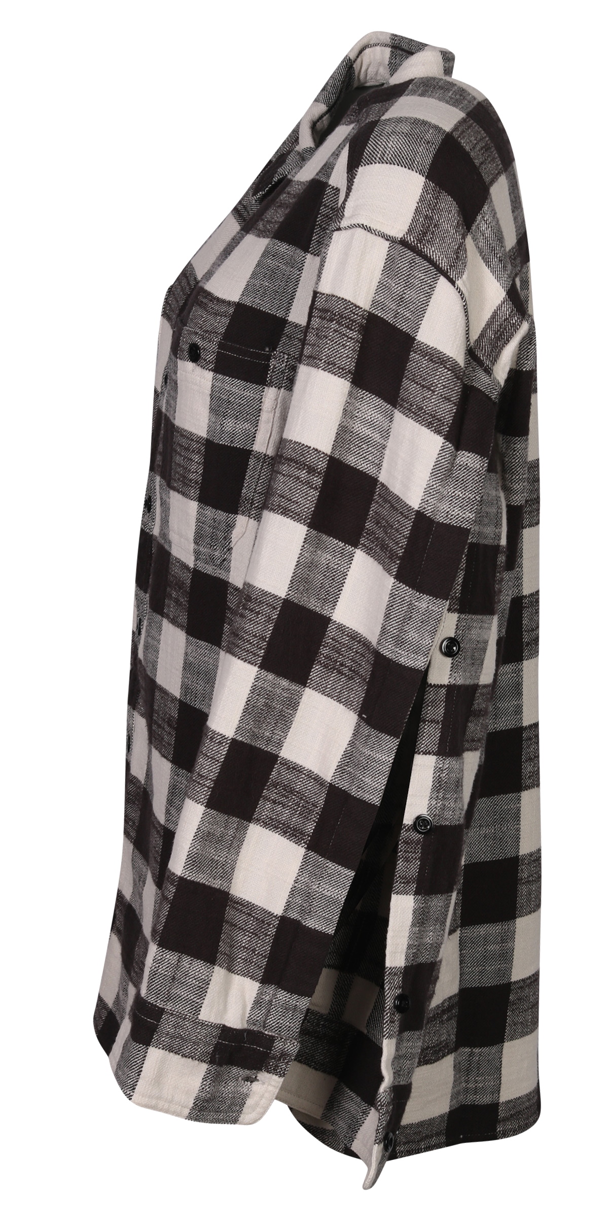 R13 Oversized Sleeve Shirt Black/White Check