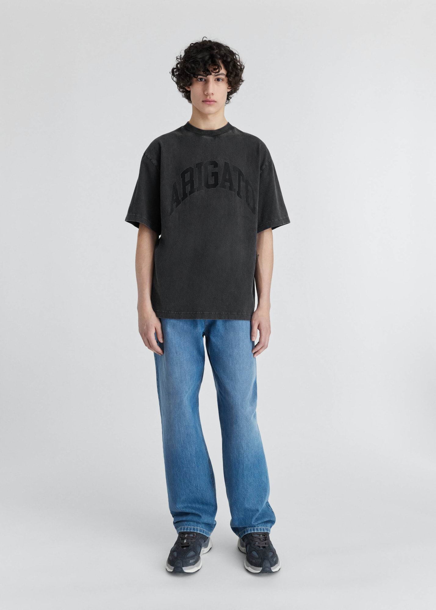 AXEL ARIGATO Link T-Shirt in Washed Black XL