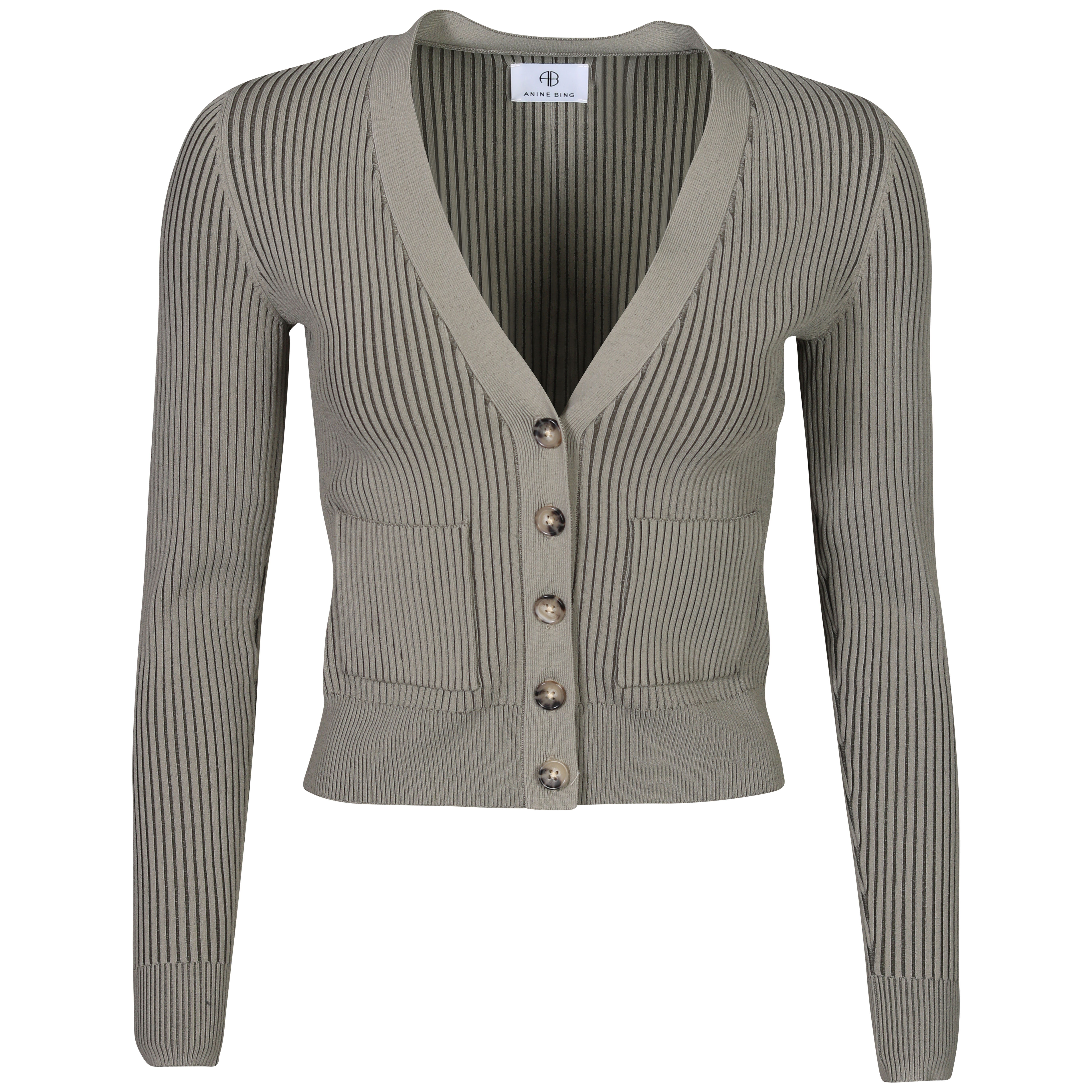 Anine Bing Layla Cardigan Green Khaki and Olive XS