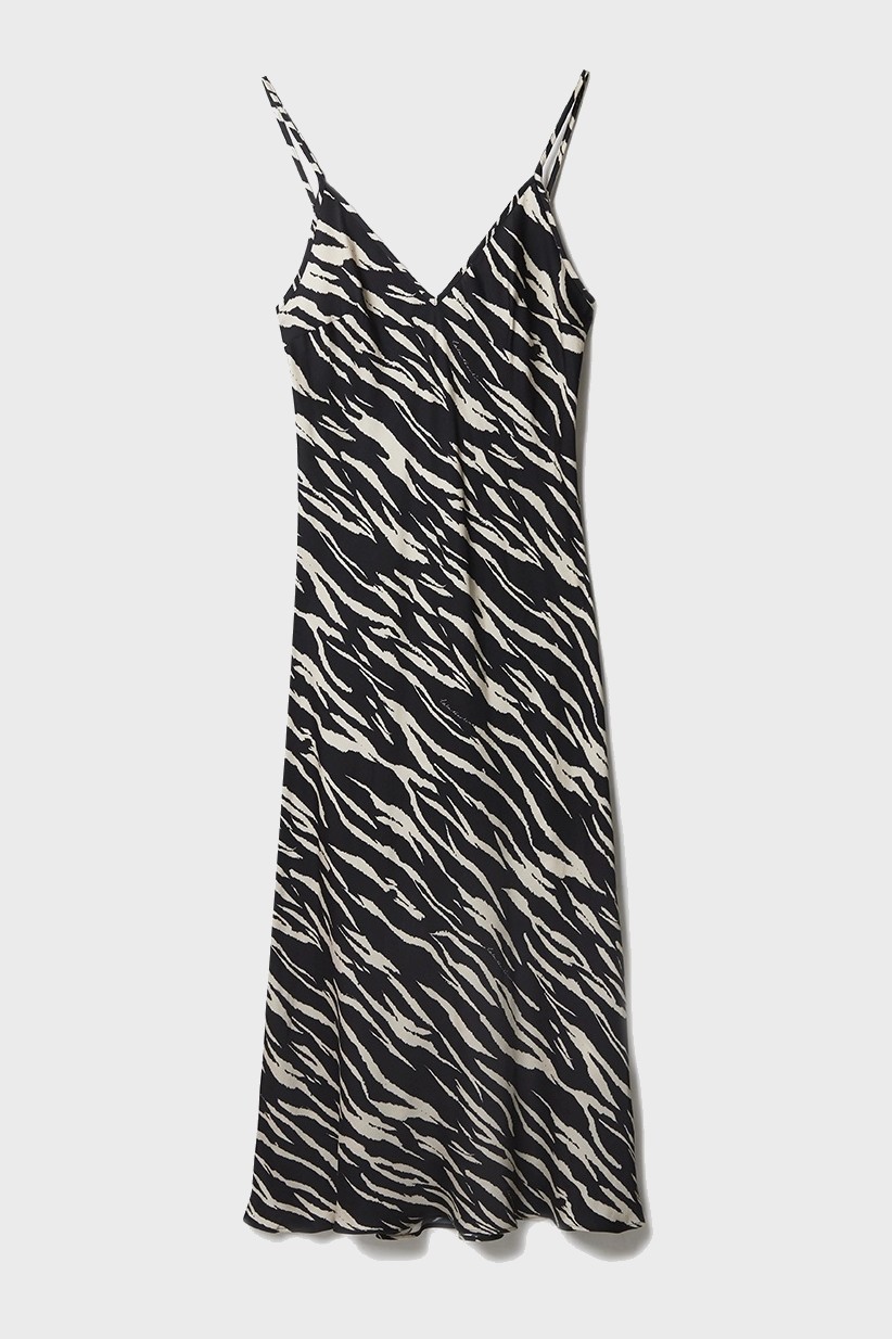 LALA BERLIN Viscose Dress in Tiger Printed L