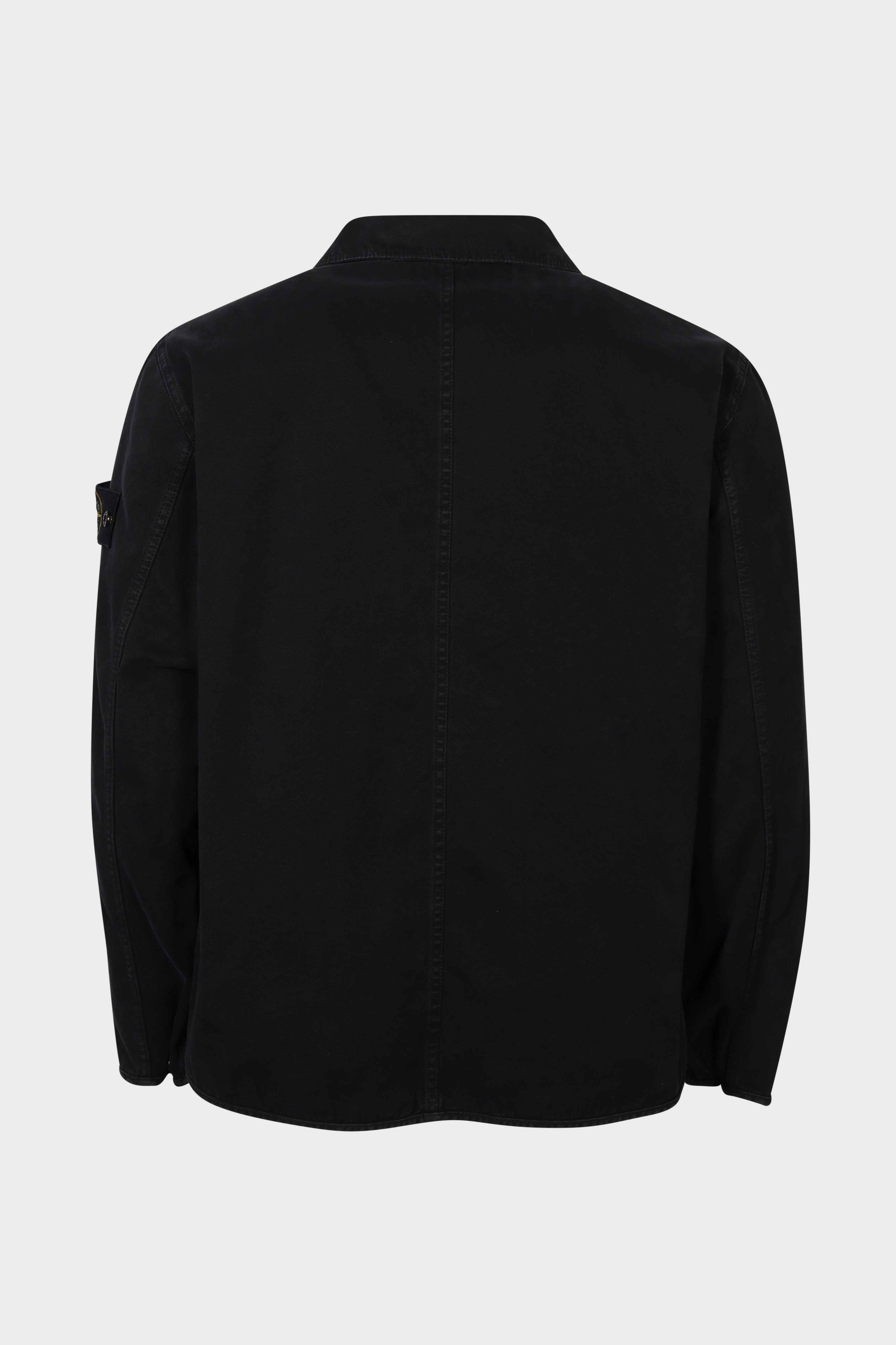 STONE ISLAND Cotton Canvas Overshirt in Washed Black