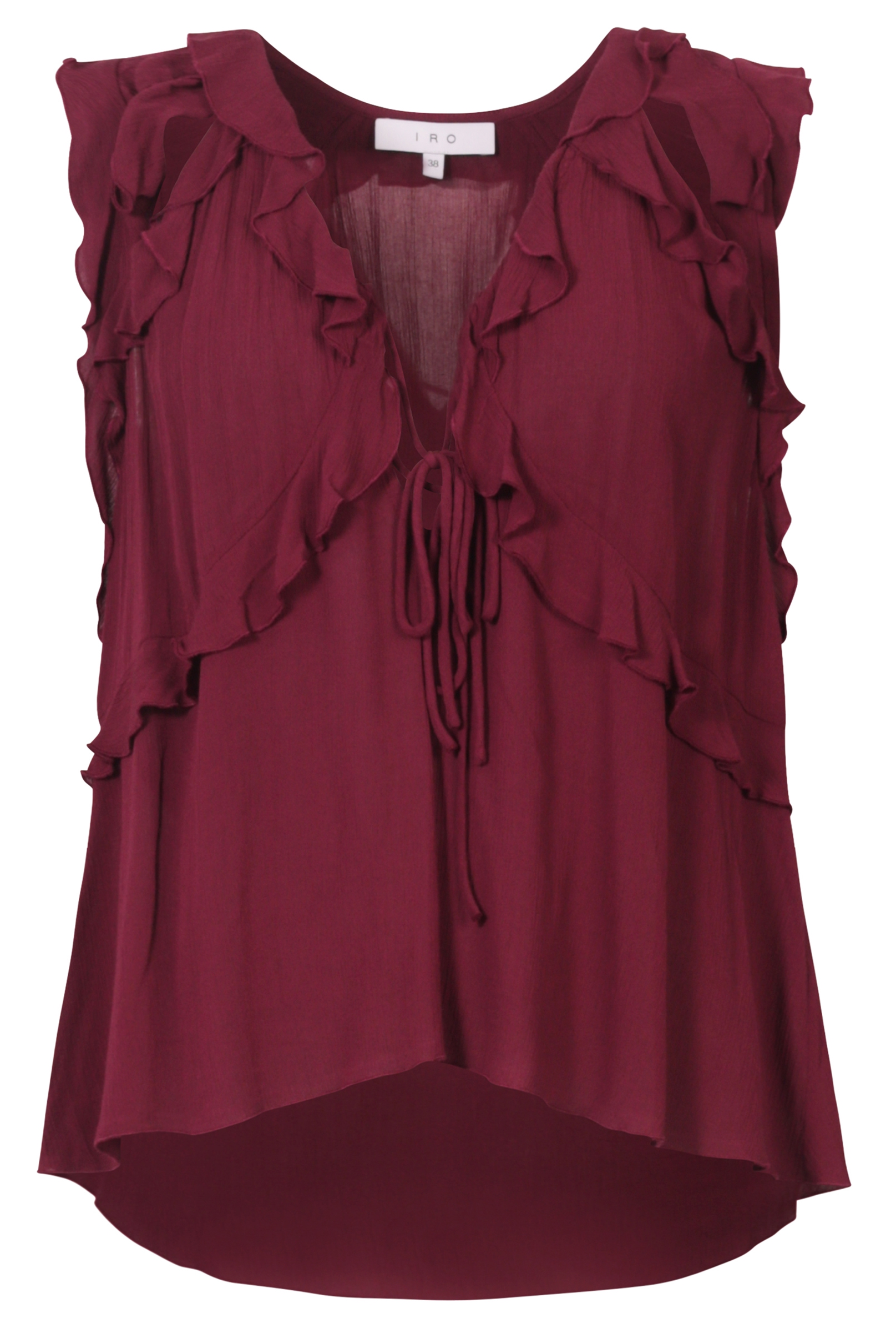 IRO Top Azna Rüschen bordeaux