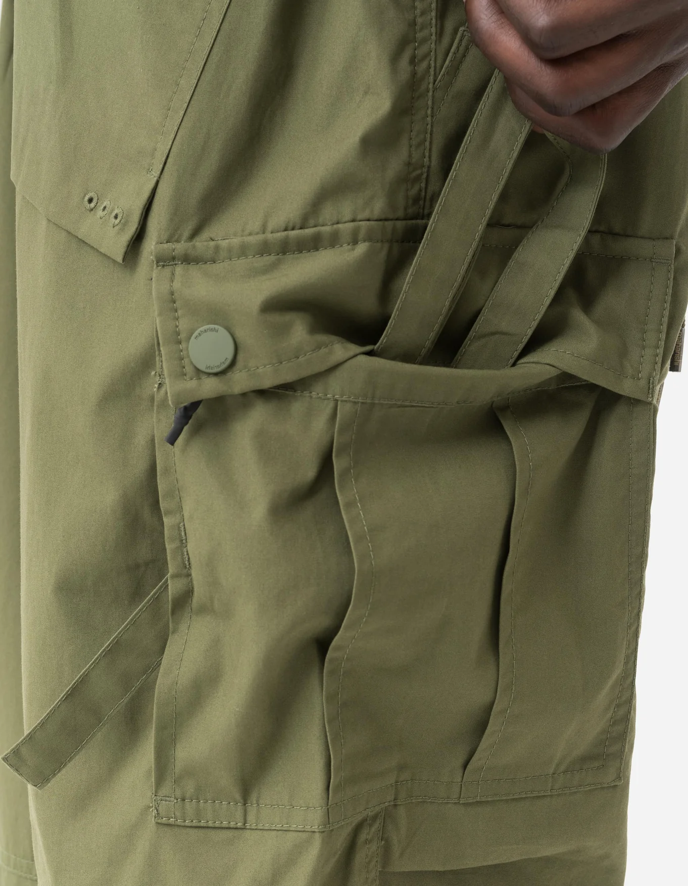 MAHARISHI 5307 Asym Light Cargo Track Pant in Olive