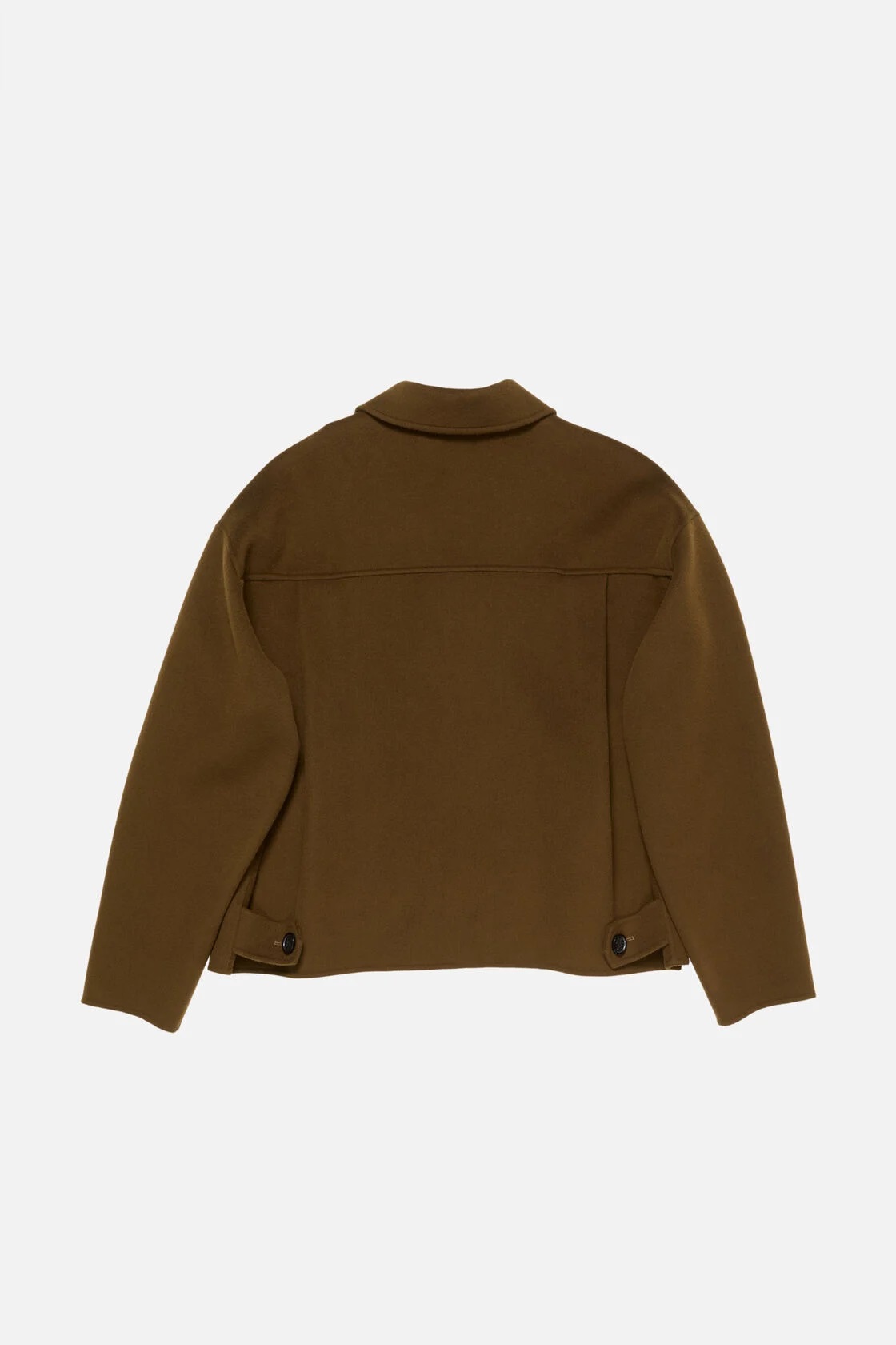 ACNE STUDIOS Boxy Fit Wool Jacket in Olive Green