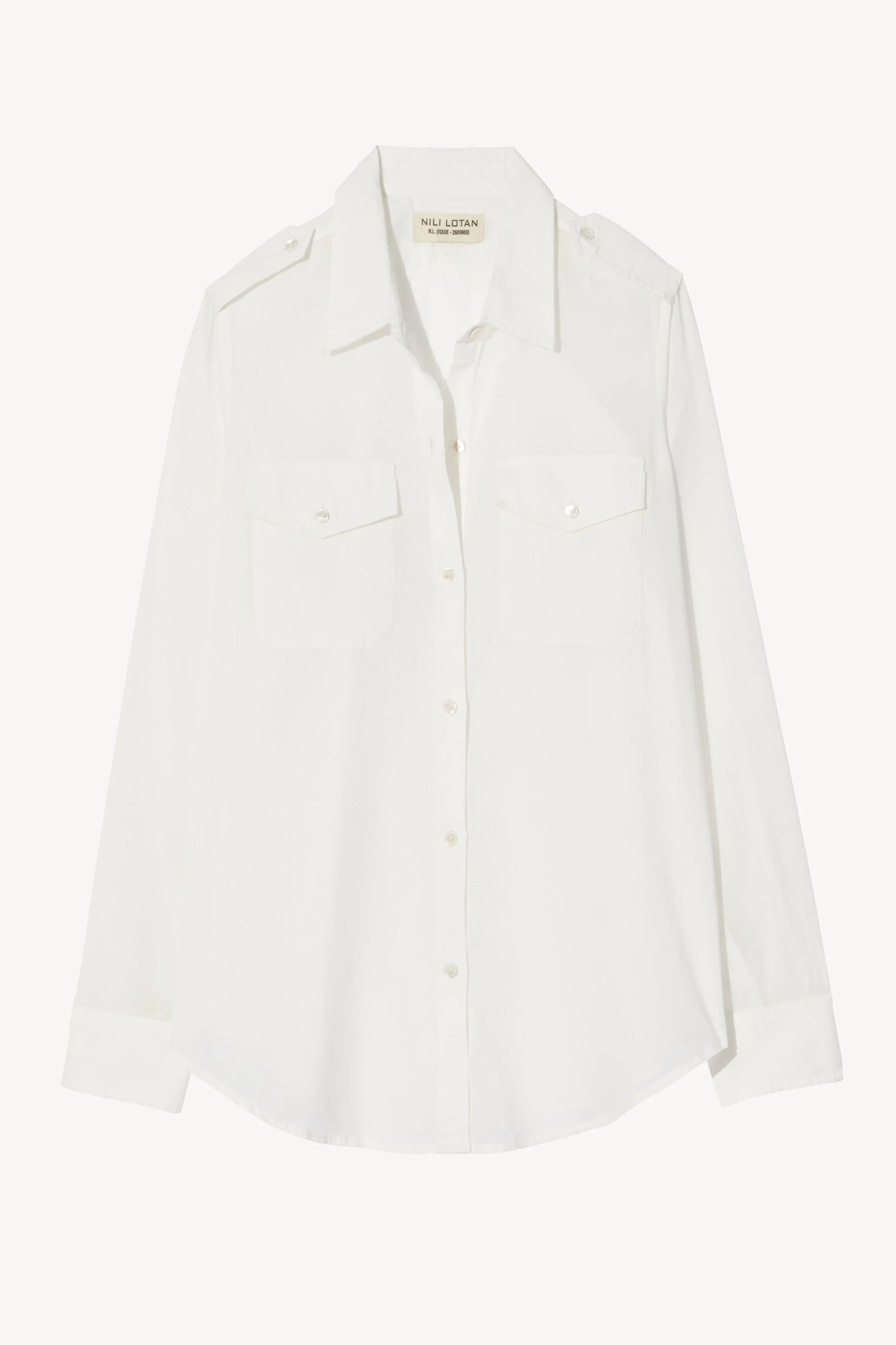 NILI LOTAN Jora Shirt in Ivory XS