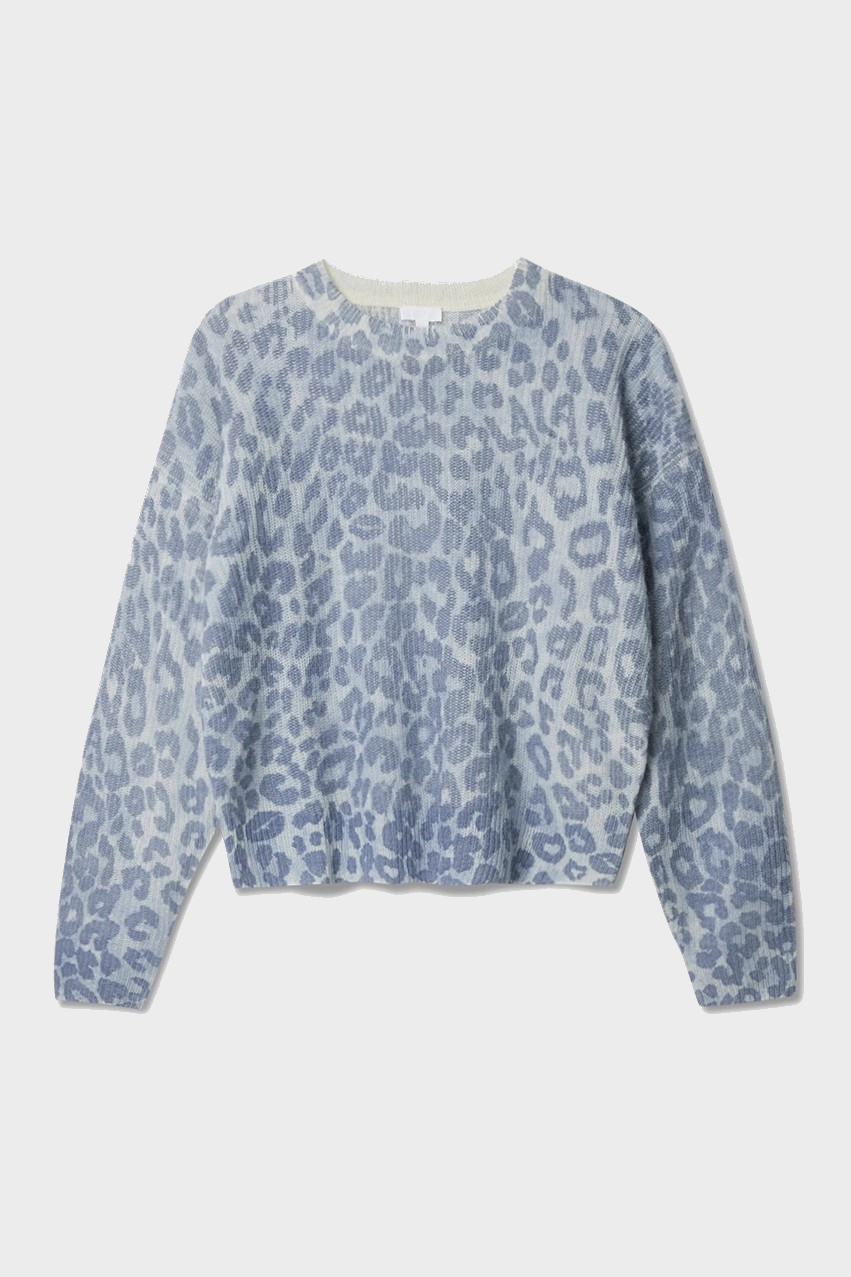 LALA BERLIN Knit Sweater in Light Blue Leo