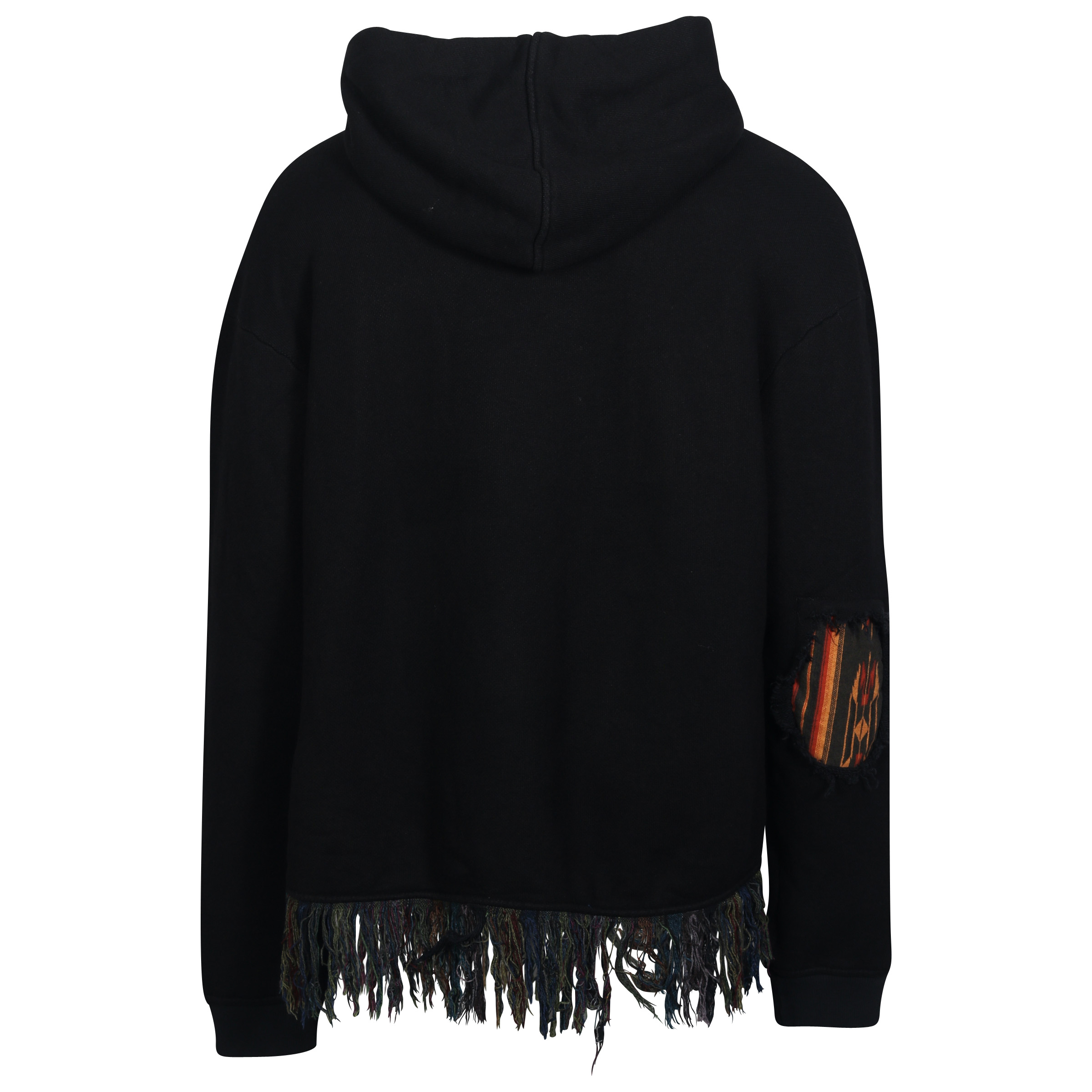 Unisex Alchemist Hawk Fringe Hoodie in Black L