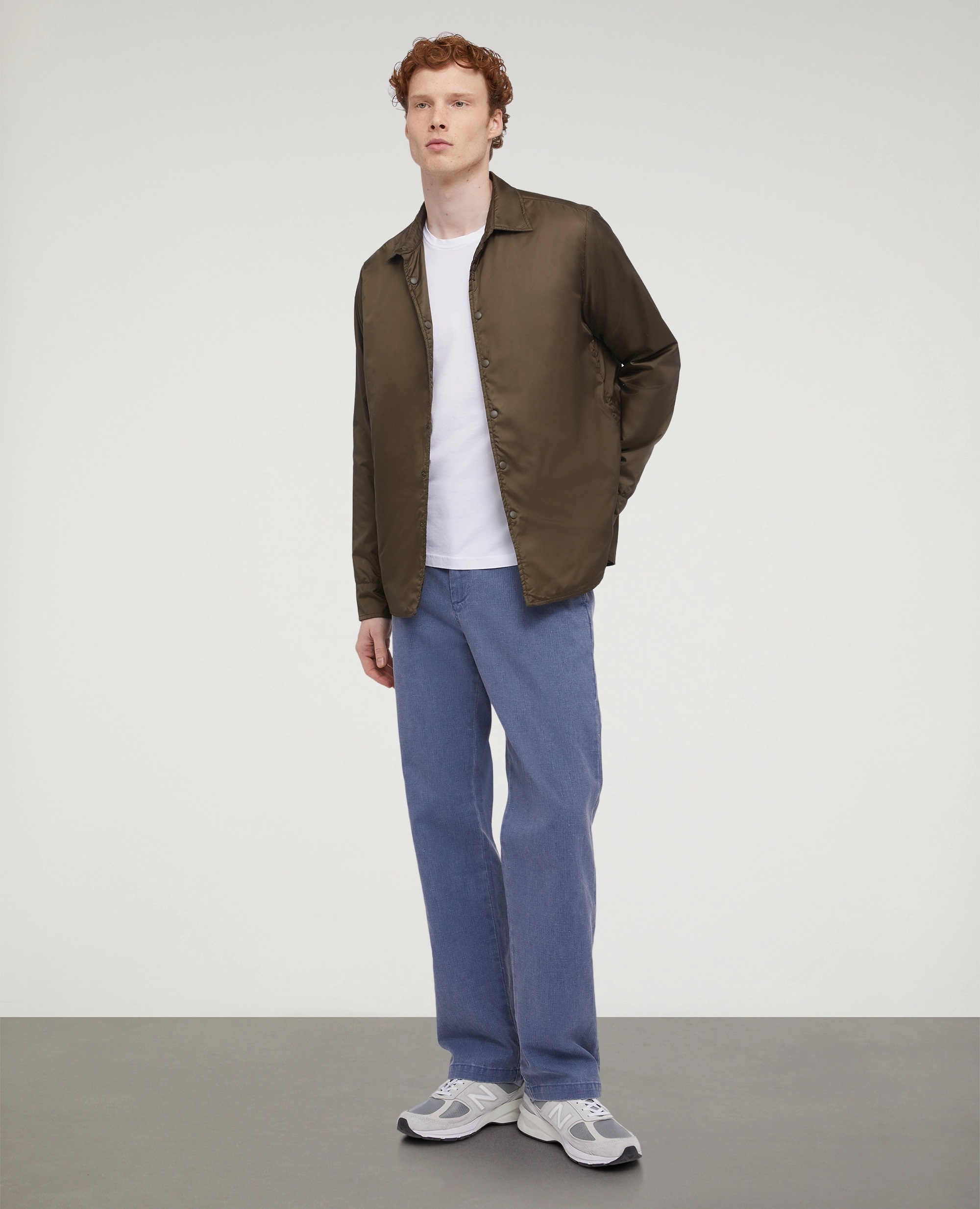 ASPESI Nylon Overshirt in Olive 3XL