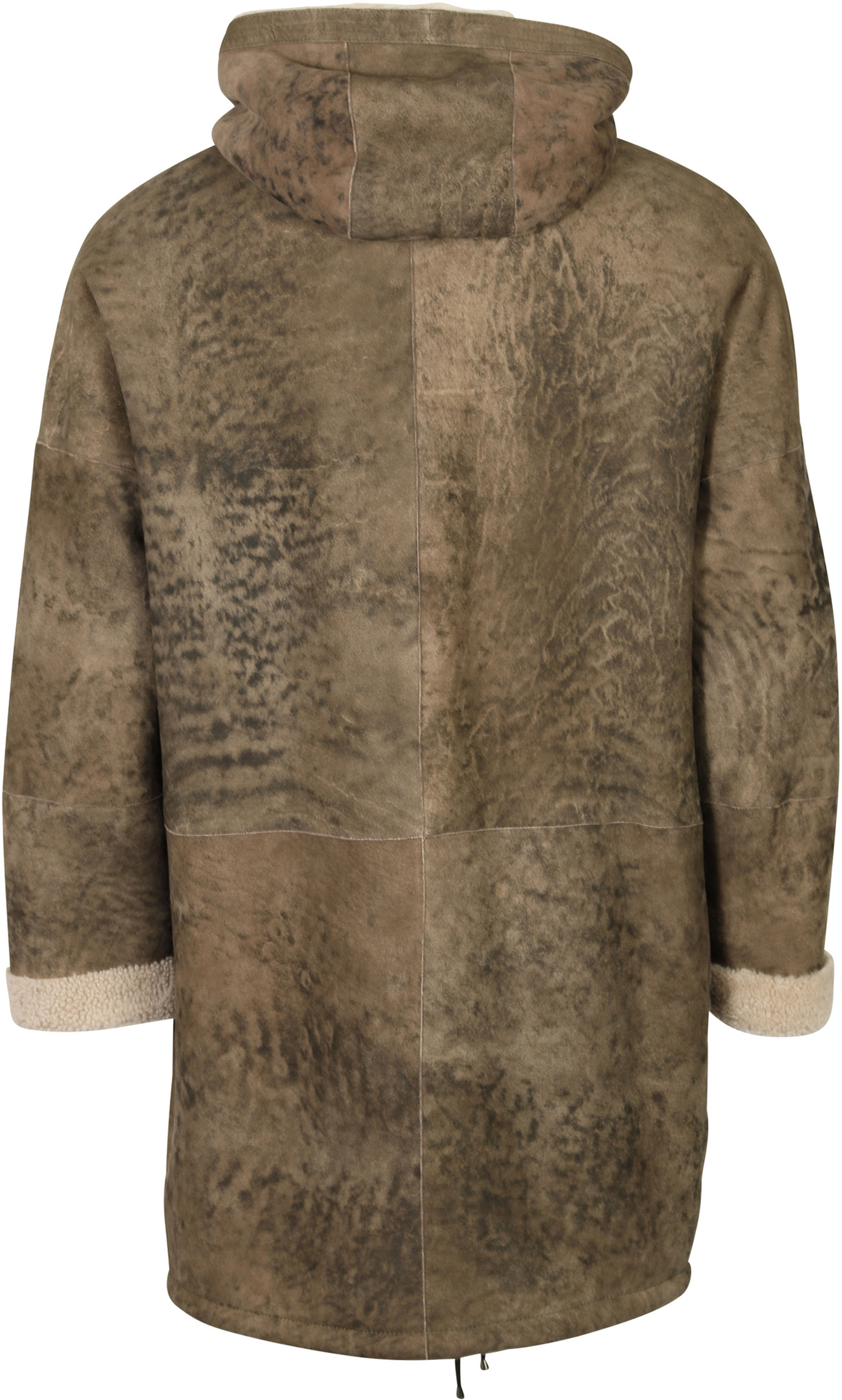Giorgio Brato Shearling Coat Taupe/Ecru