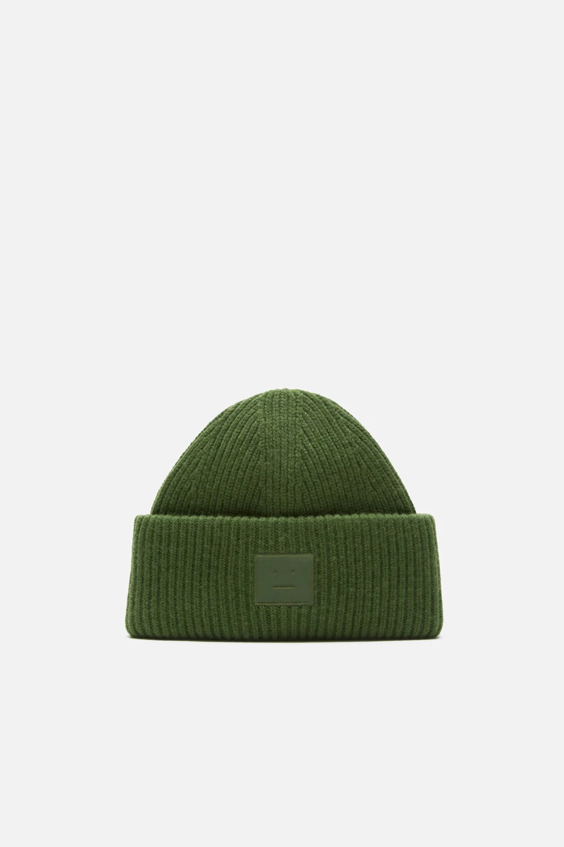 ACNE STUDIOS Face Beanie in Bottle Green