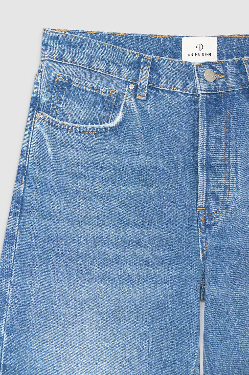 ANINE BING Hugh Jeans in Panama Blue
