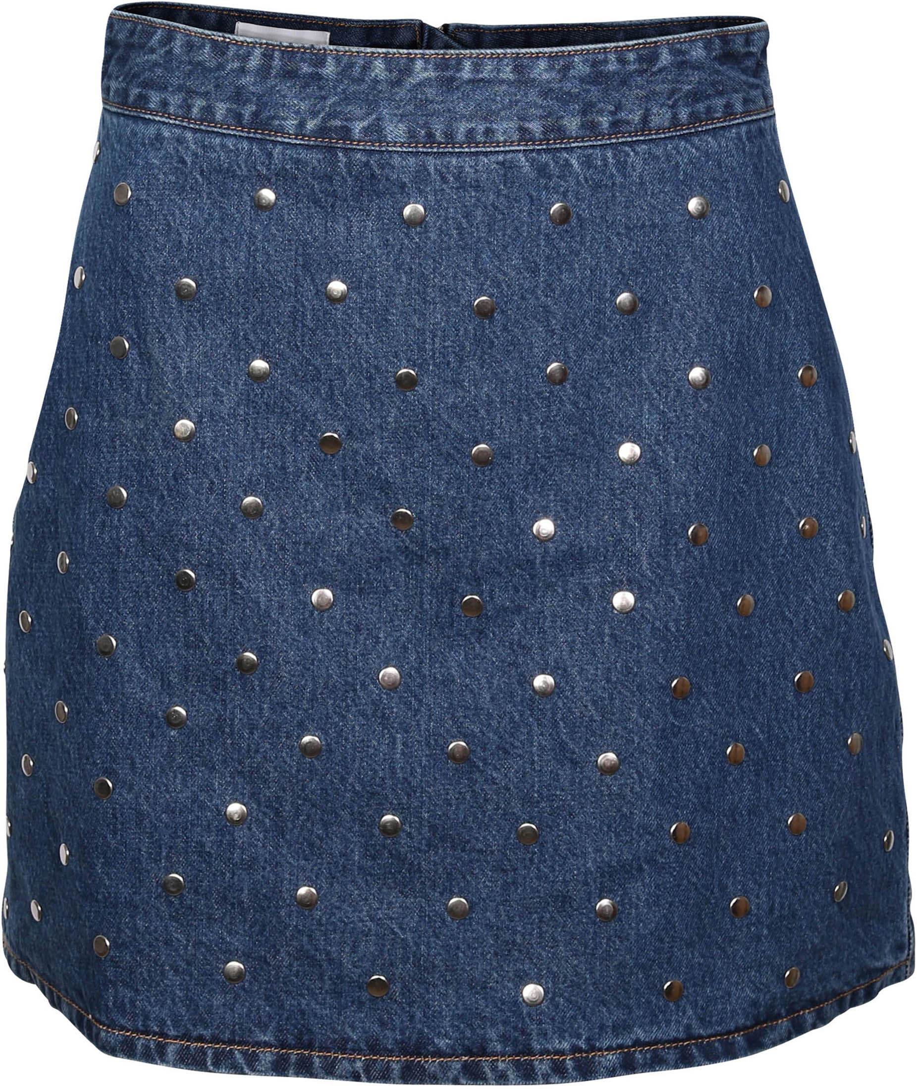 Ganni Organic Denim Skirt Studs Blue