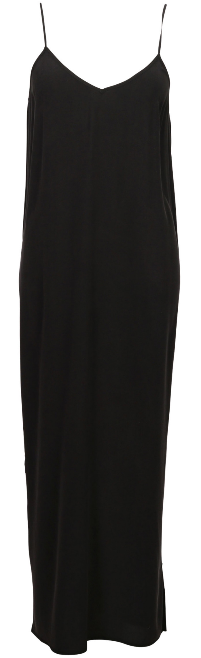Jadicted Silk Slip Dress Black