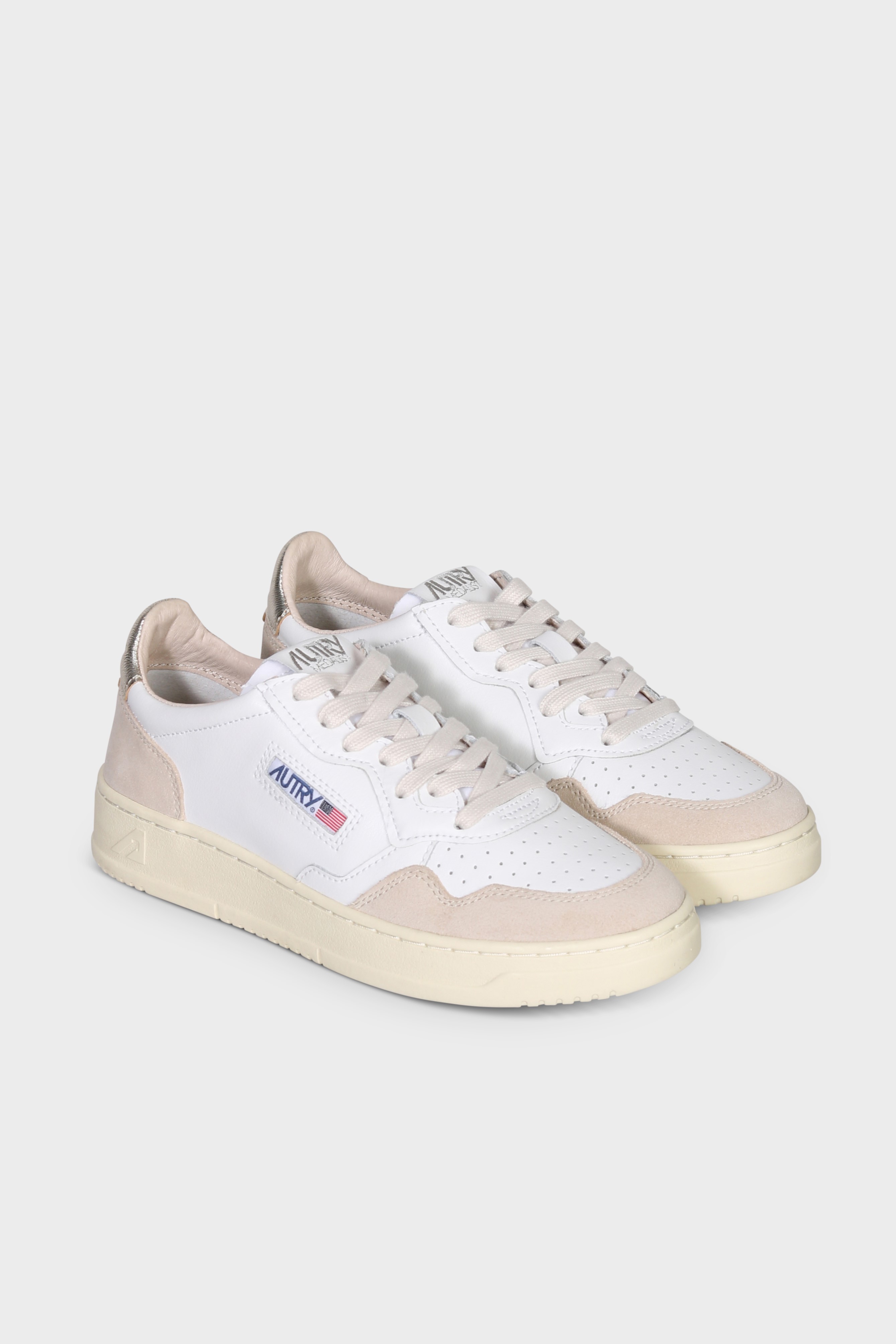 AUTRY ACTION SHOES Medalist Low Sneaker Suede White/Gold 41