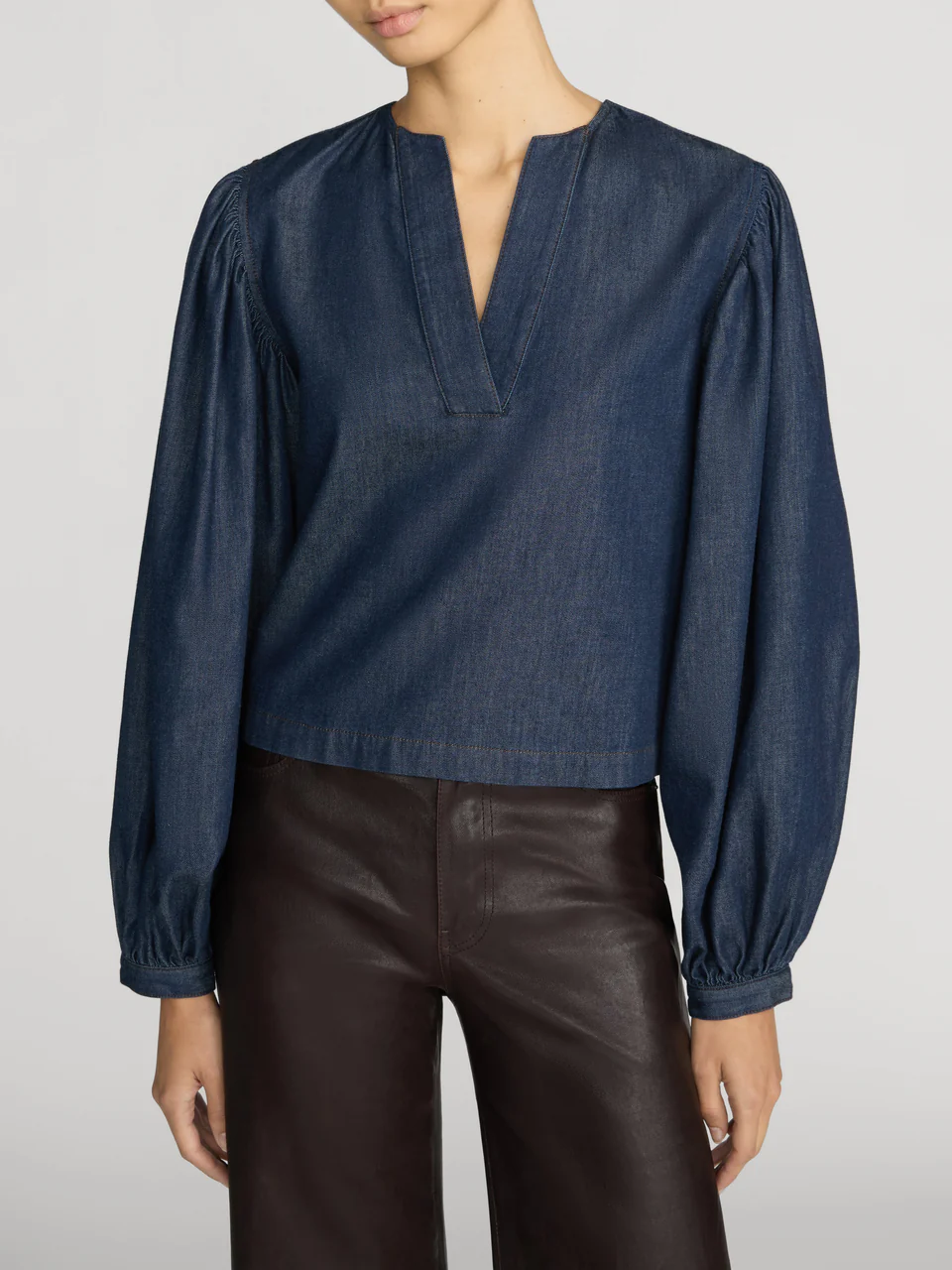 FRAME The Off Duty Long Sleeve Popover Shirt