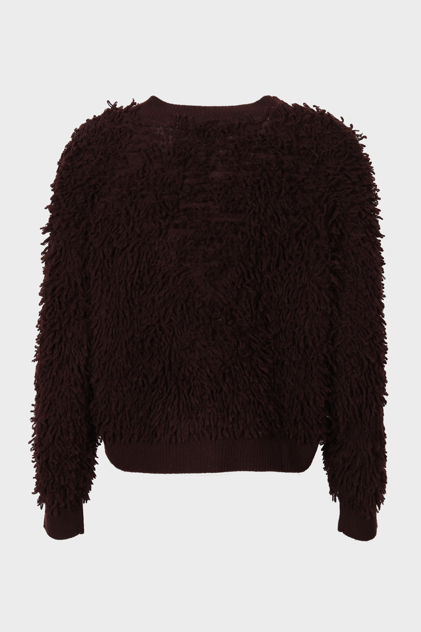 FLONA Cashmere Fringe Cardigan in Brown