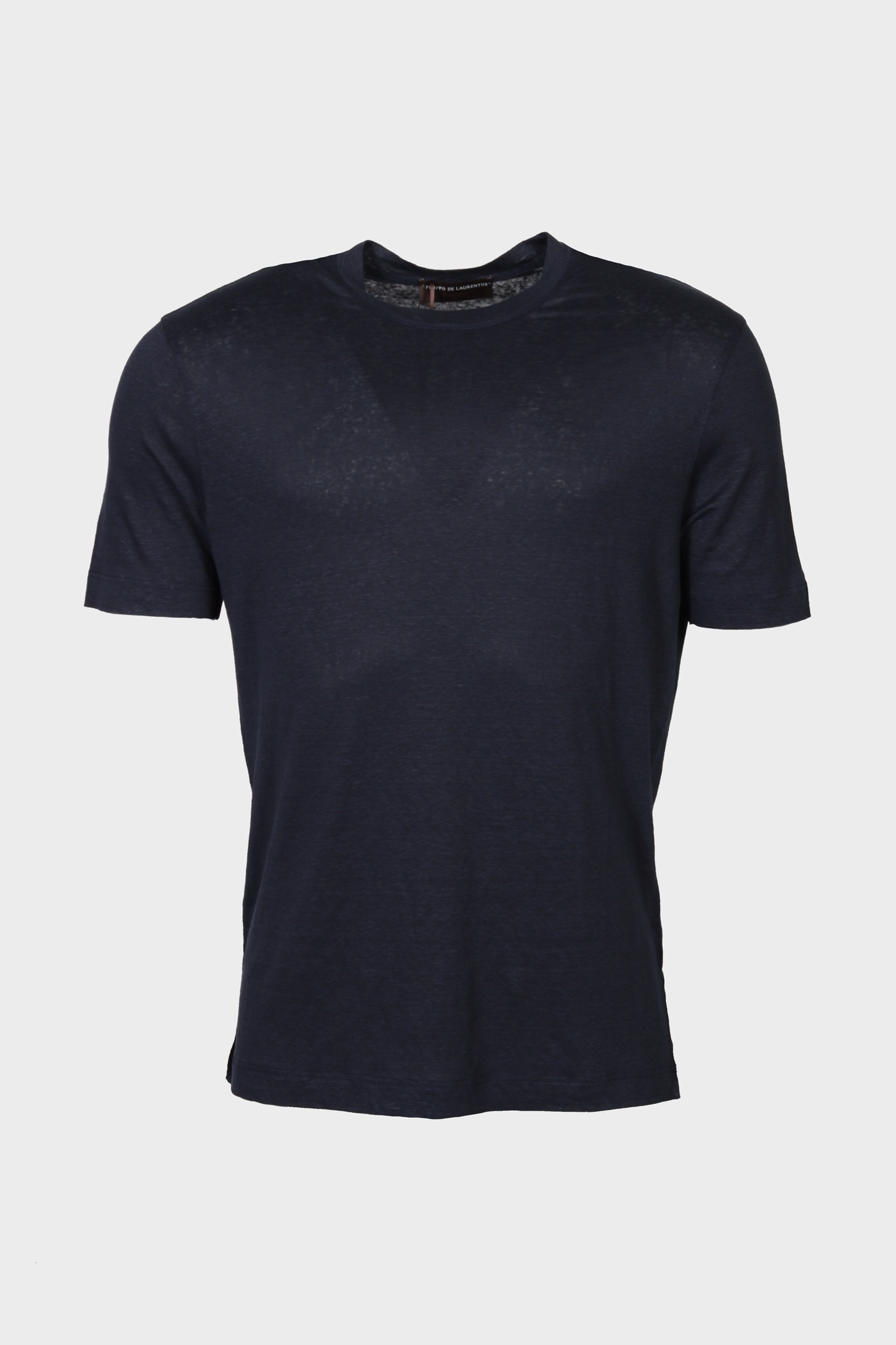 FILIPPO DE LAURENTIIS Linen T-Shirt in Navy