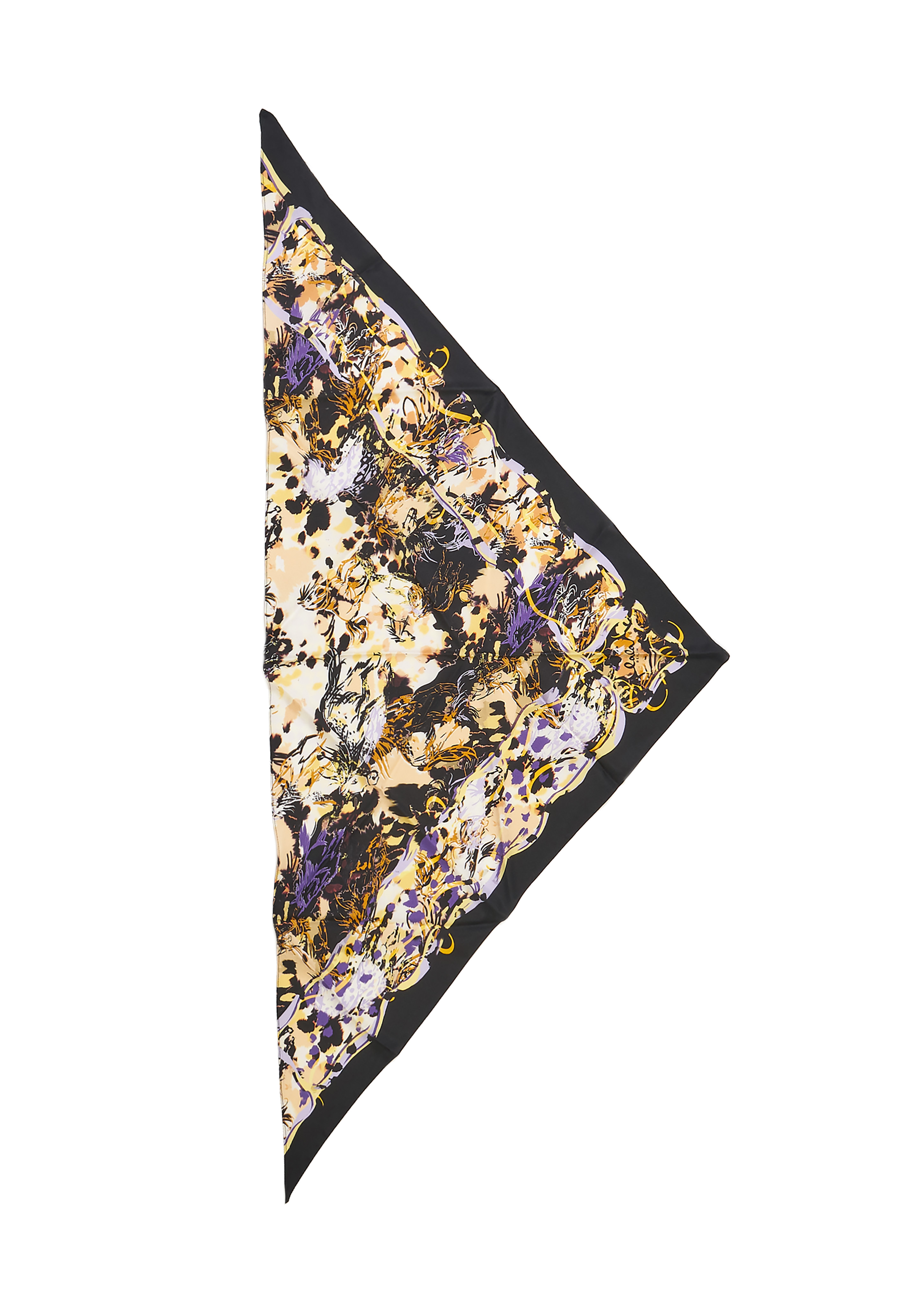 Lala Berlin Triangle Silk Scarf Aina in Leo Python Stripes