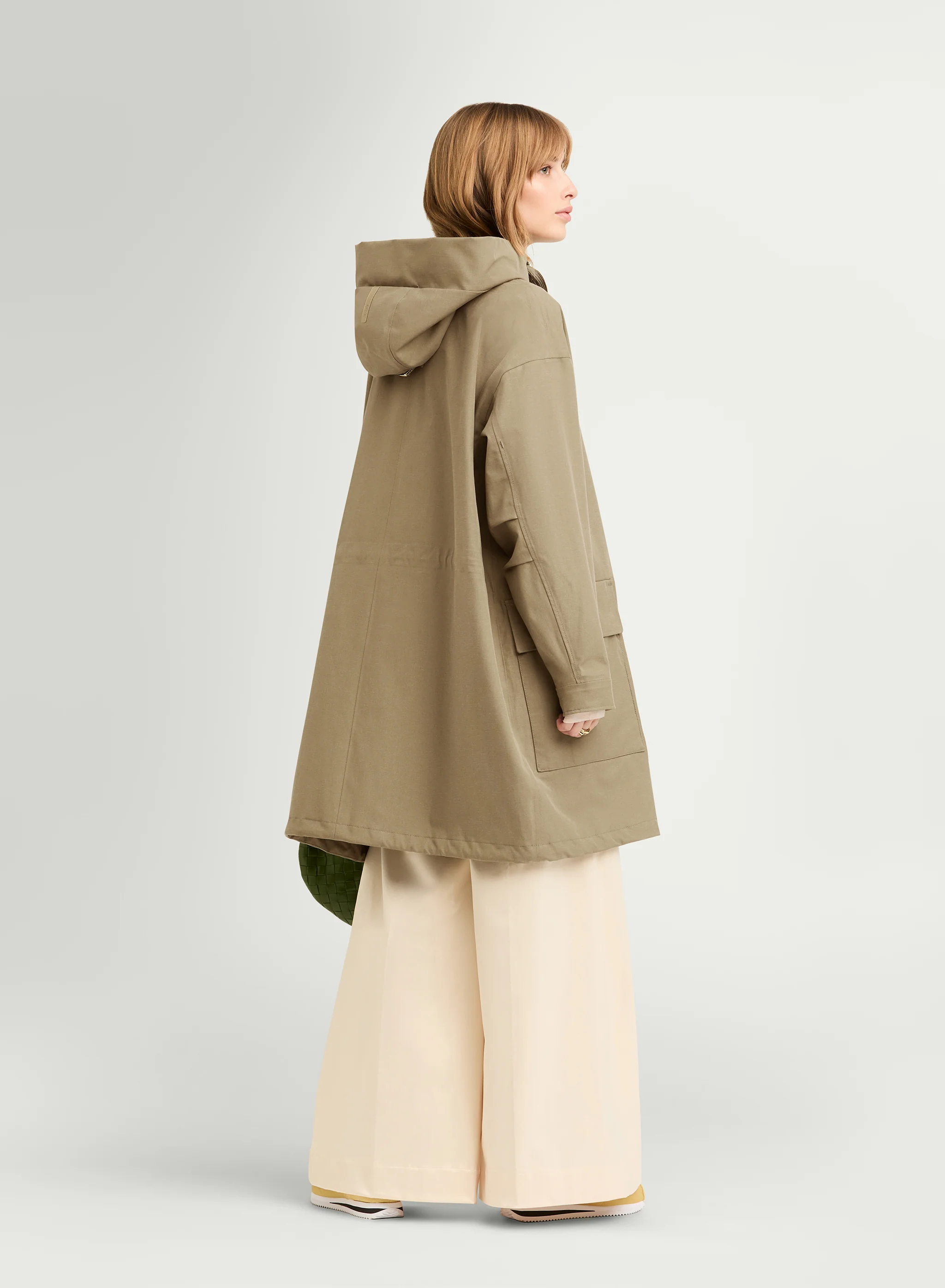 G-LAB Una Soft Canvas Parka in Olivine G-LAB Una Soft Canvas Parka in Olivine