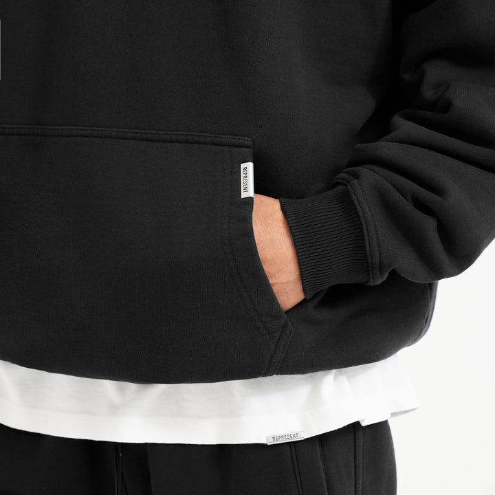 Represent Blank Hoodie in Black