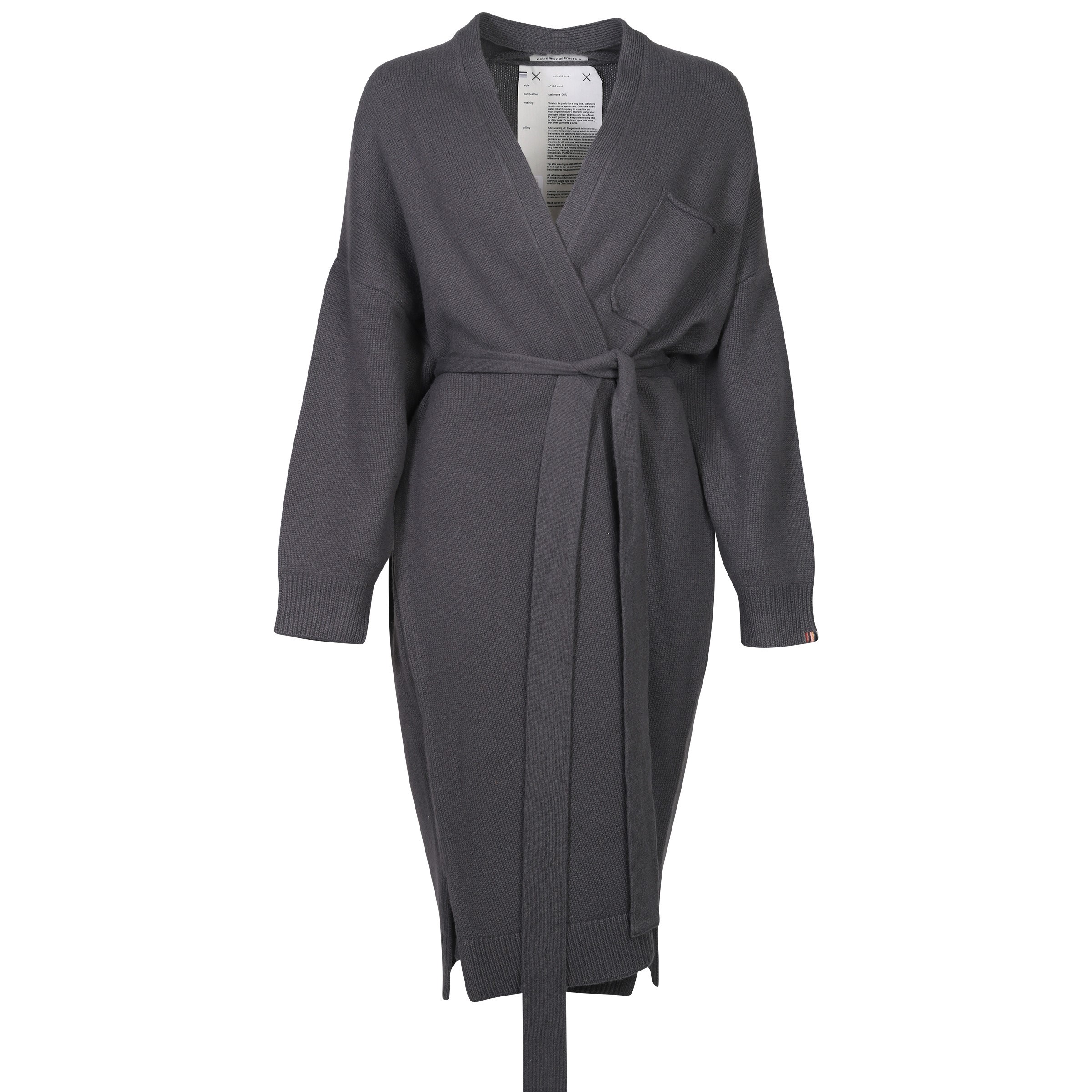 Extreme Cashmere Cardigan N°195 Coat in Concrete