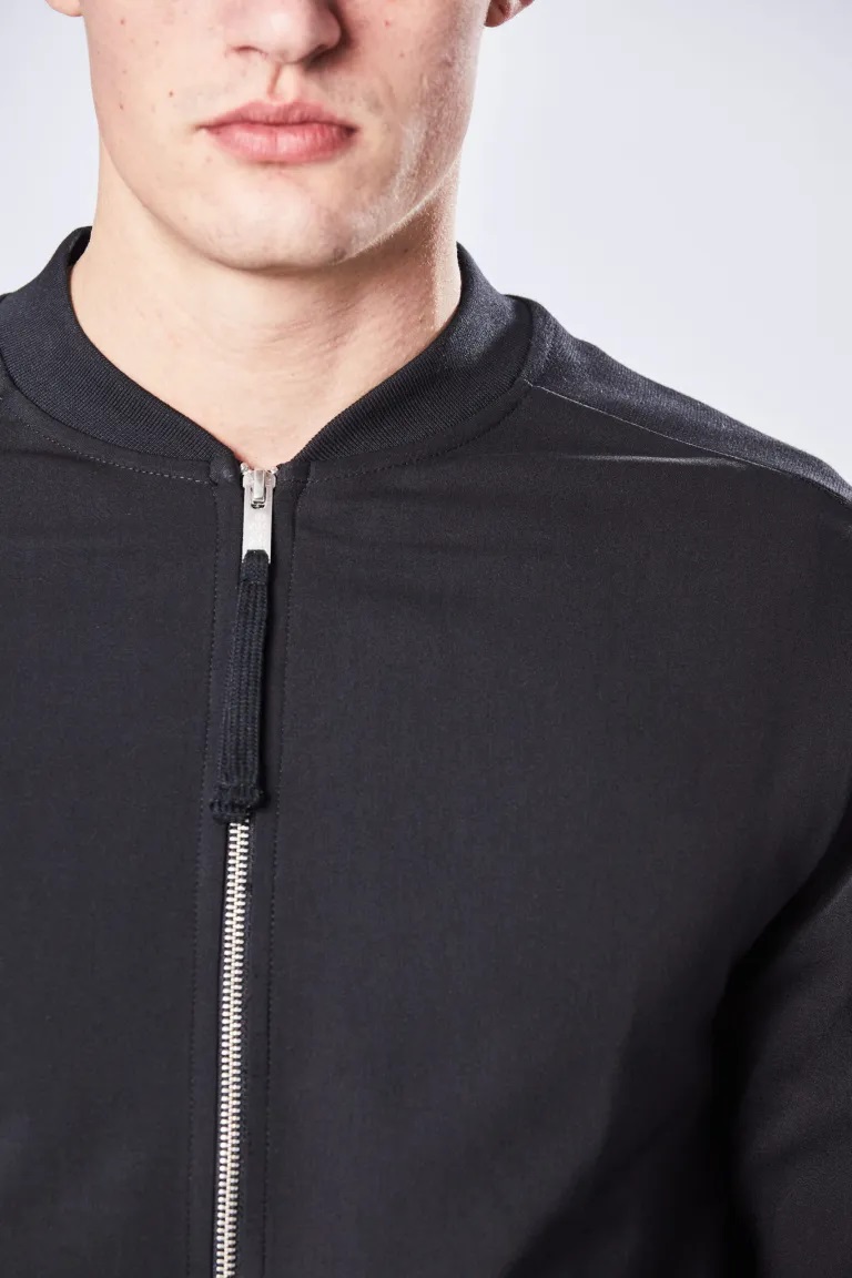 THOM KROM Zip Sweatjacket in Black XXL