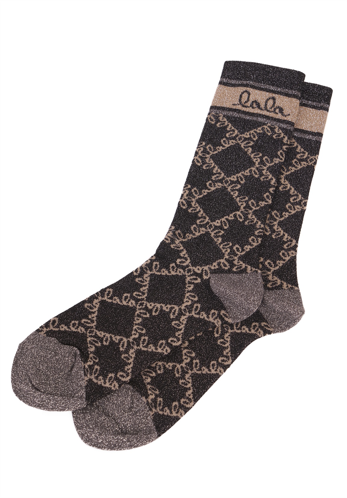 Lala Berlin Socks Aske in Gold Lalagram