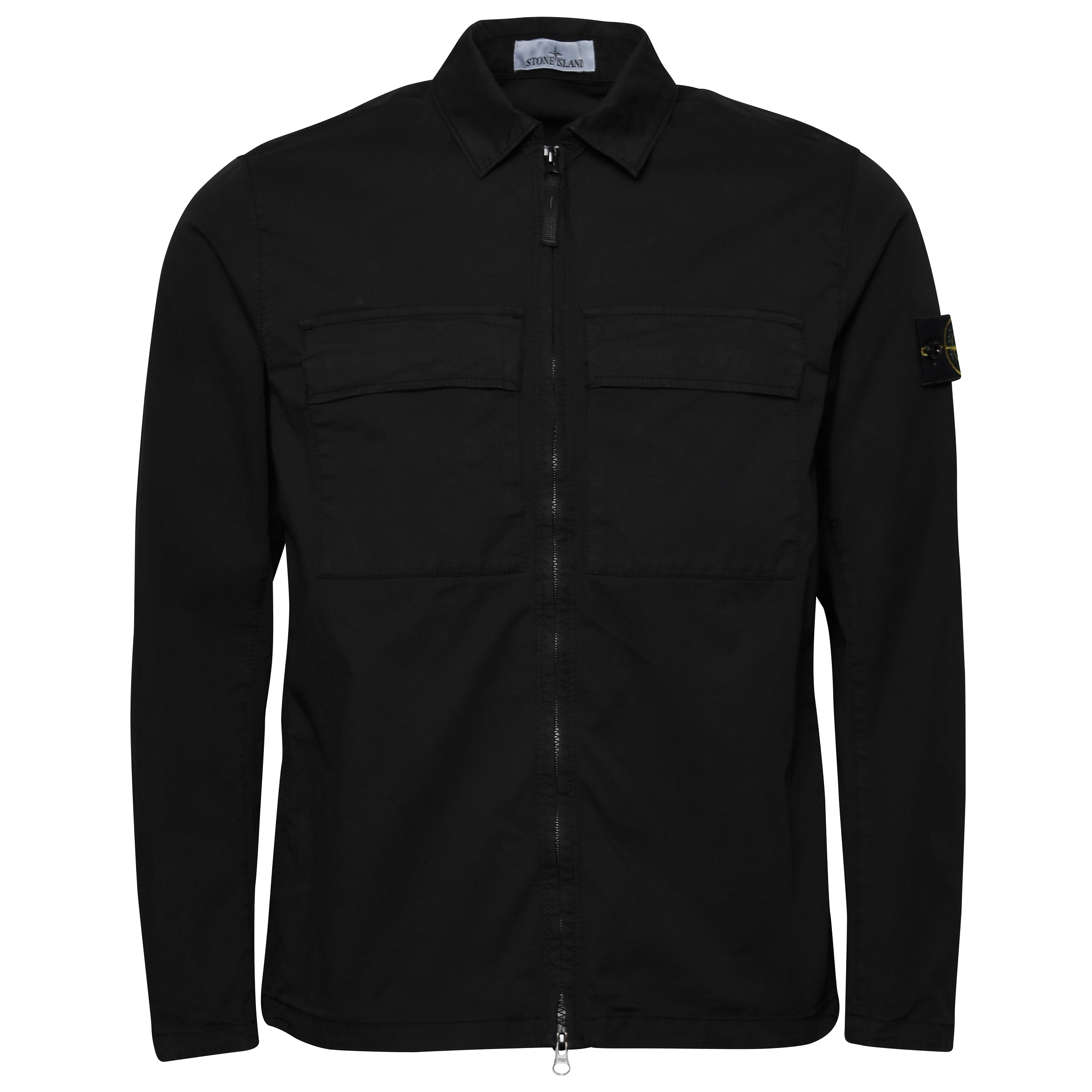 Stone Island Cotton Overshirt in Black