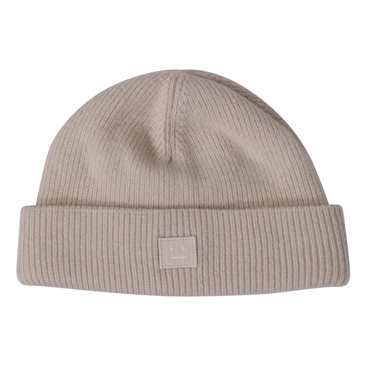 Acne Studios Short Knit Cap in Cream Beige