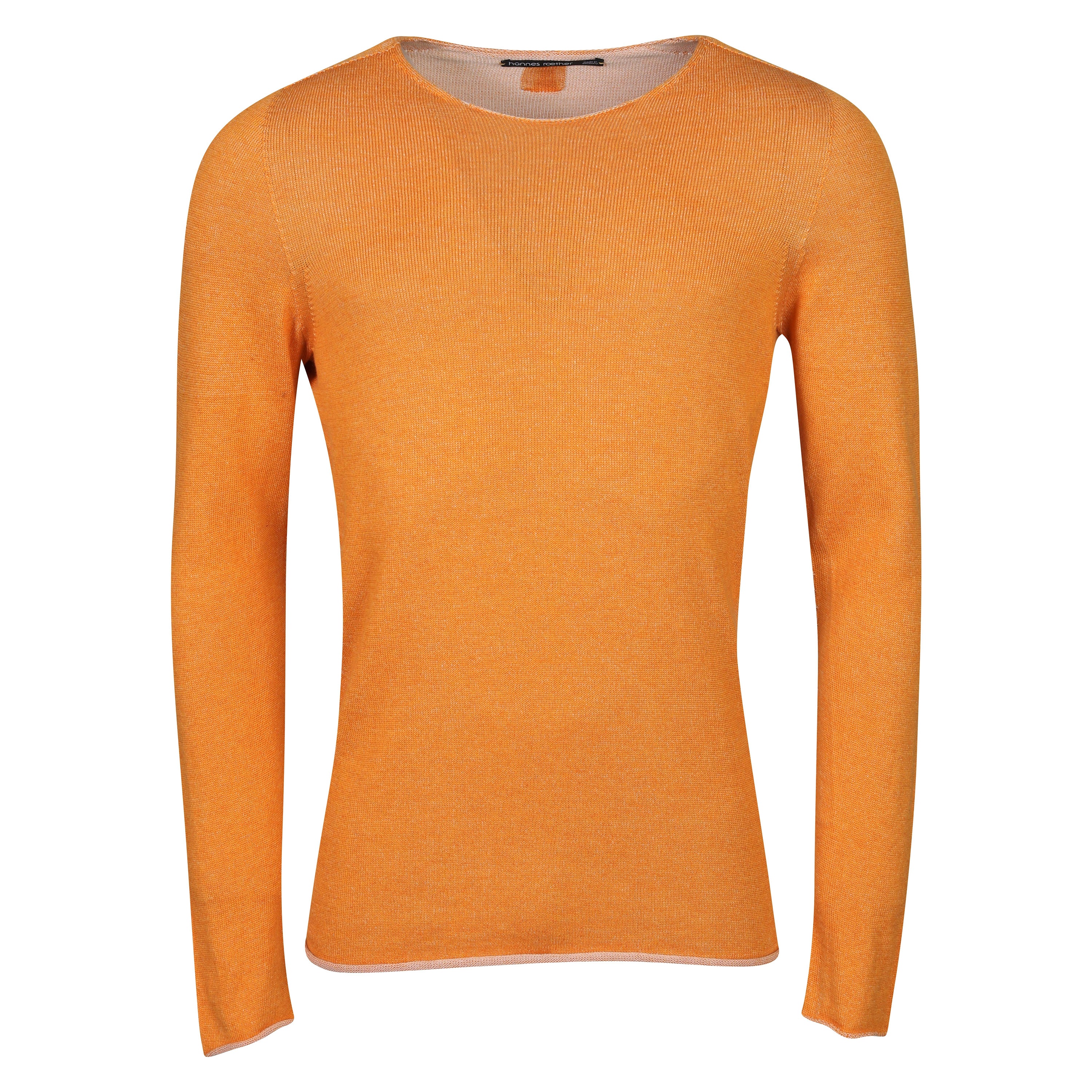 Hannes Roether Cotton/Cashmere Sweater in Orange Melange