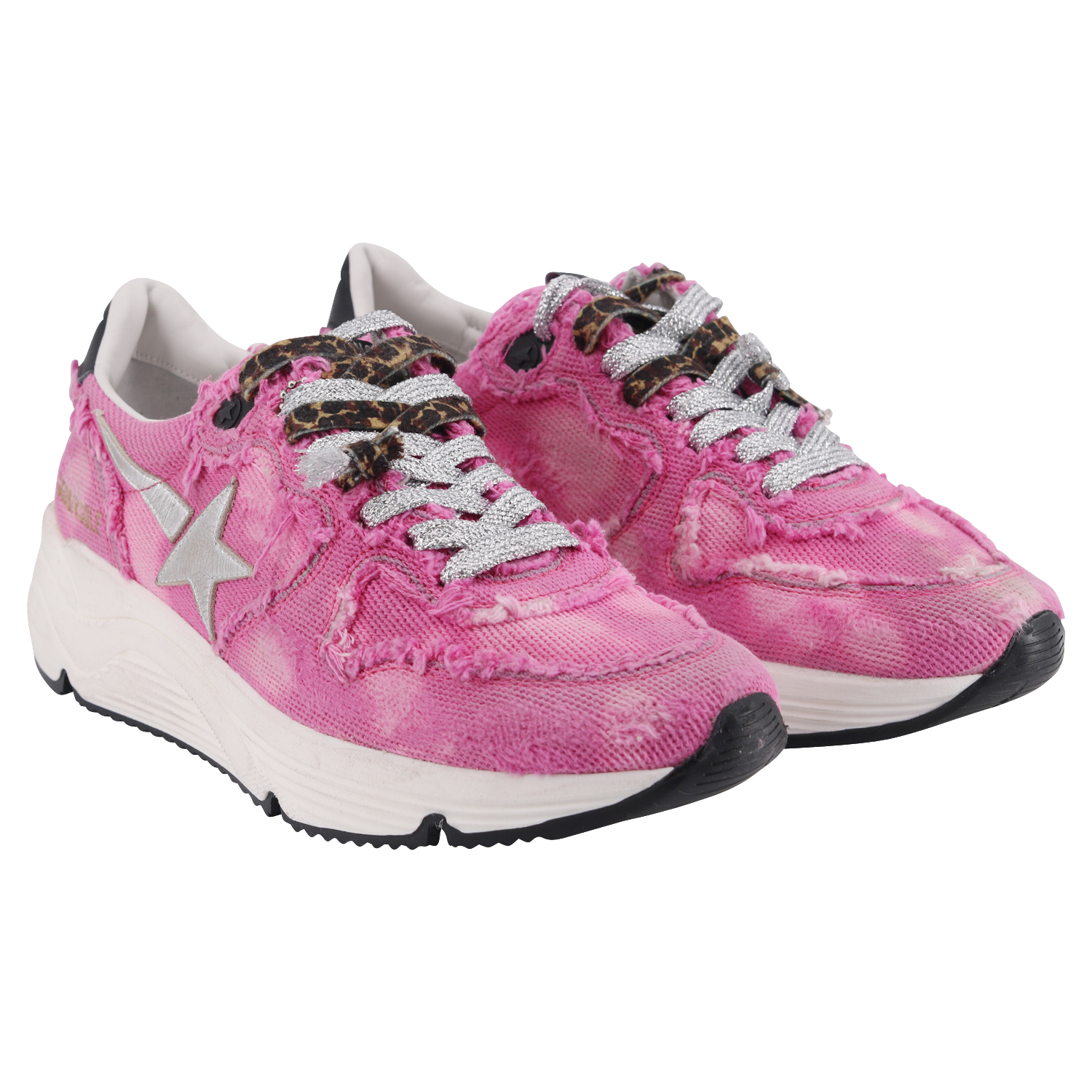 Golden Goose Sneaker Running in Pink Canvas