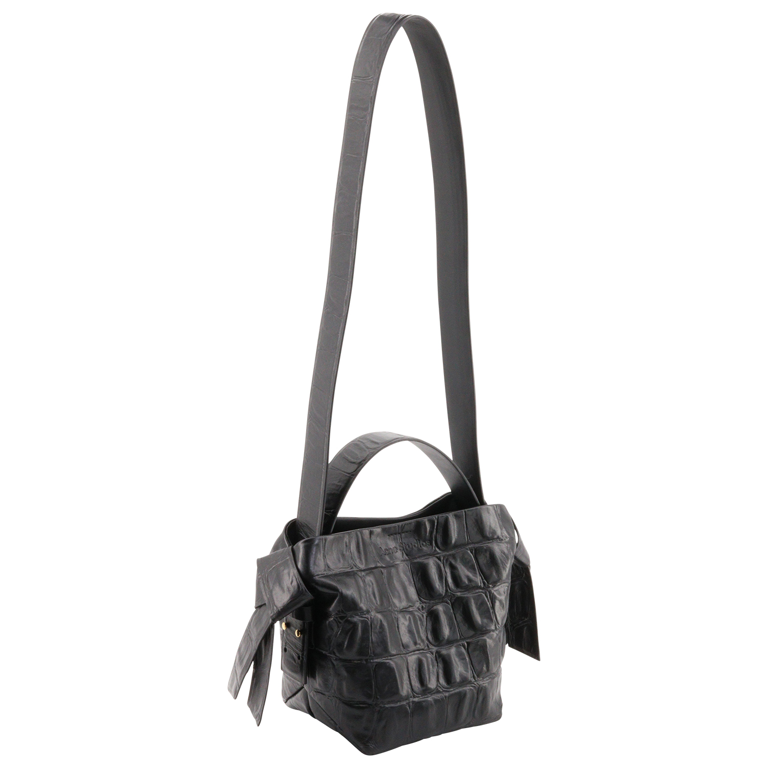 Acne Studios Bag Musubi Mini Croco Black