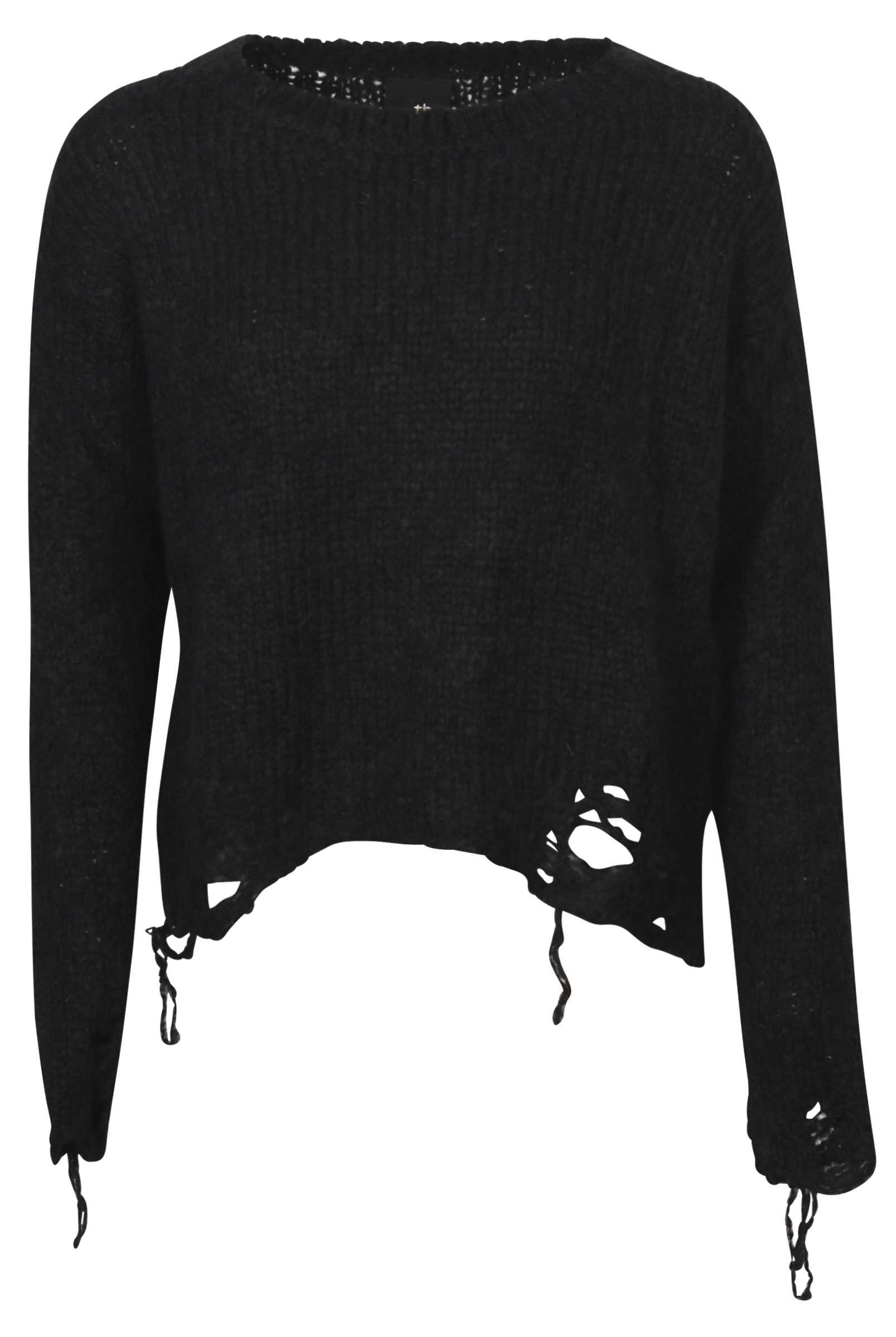 Thom Krom Destroyed Knit Sweater Black