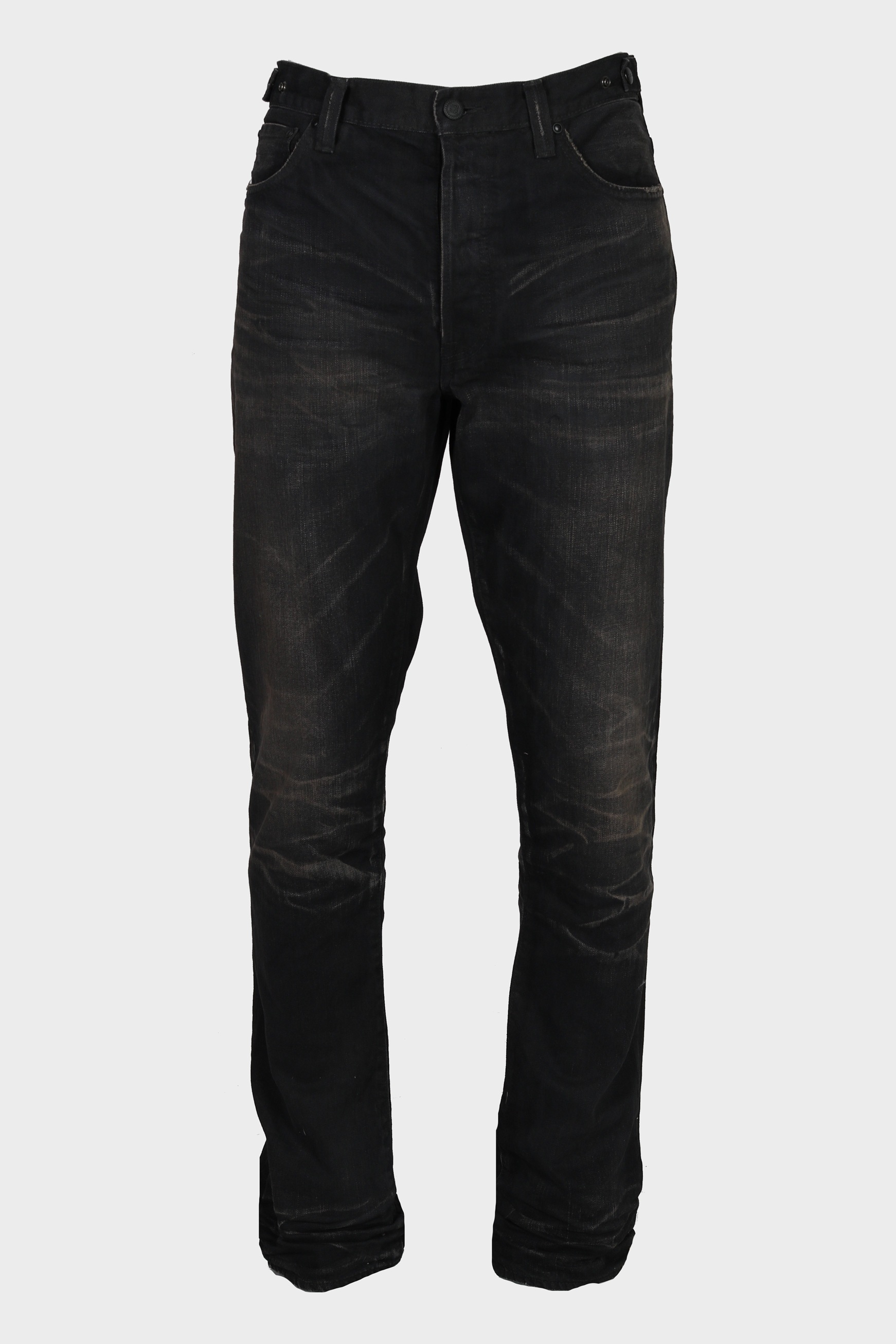 MASTERCRAFT UNION Limited Edo Straight Fit Jeans in Sureto Worn Black 36
