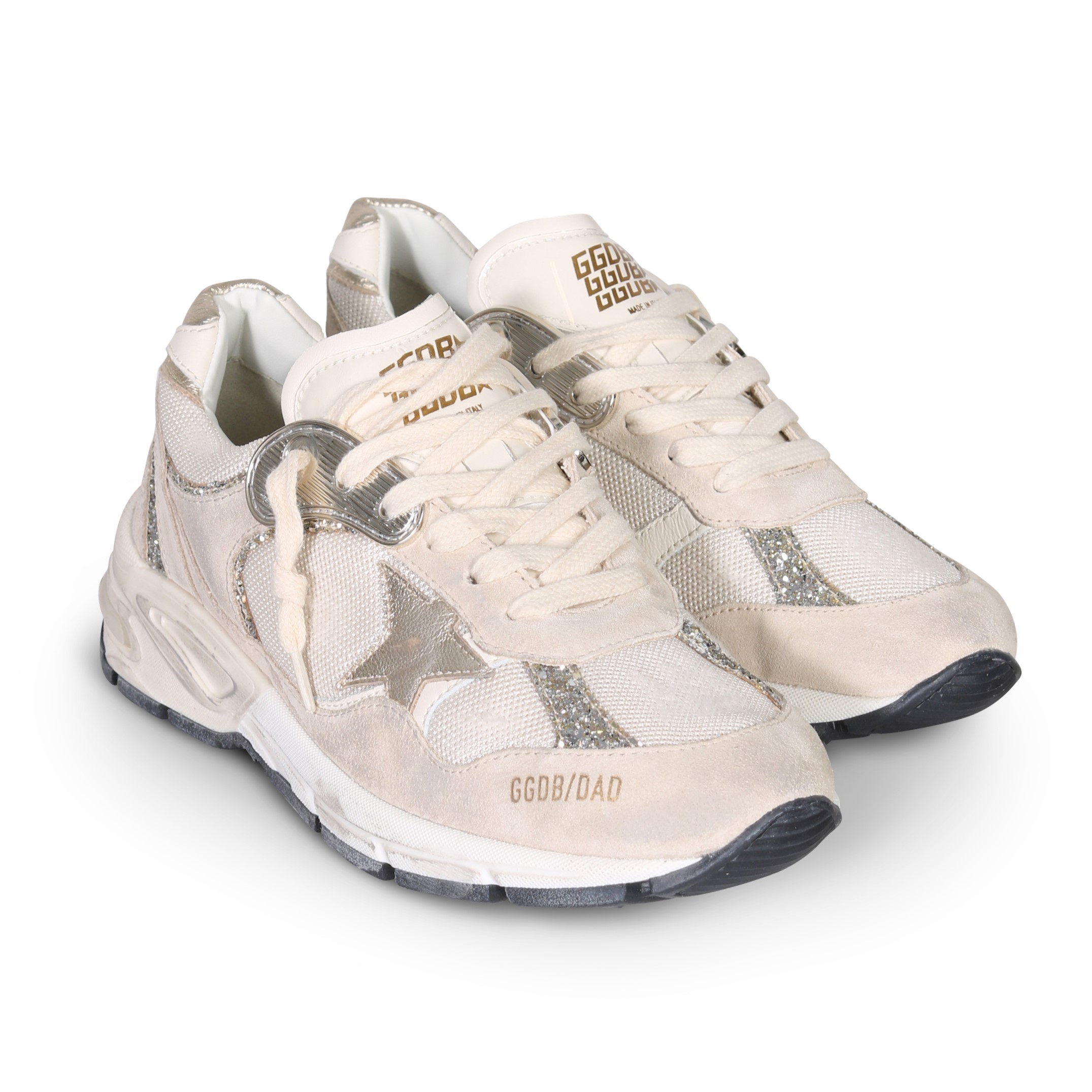 GOLDEN GOOSE Sneaker Running Dad in Seed Pearl/Platinum 37