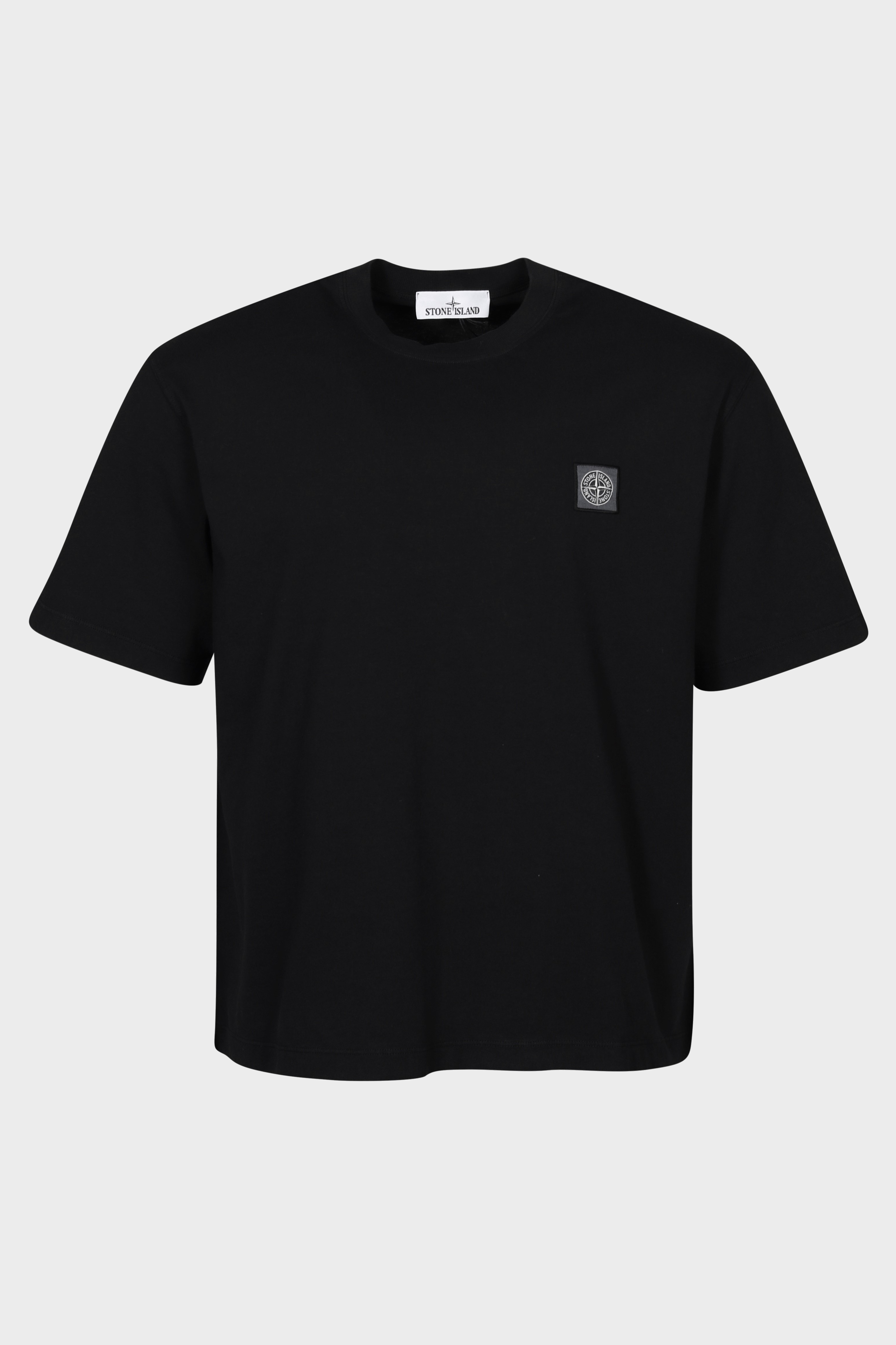 STONE ISLAND Loose Fit Basic T-Shirt in Black