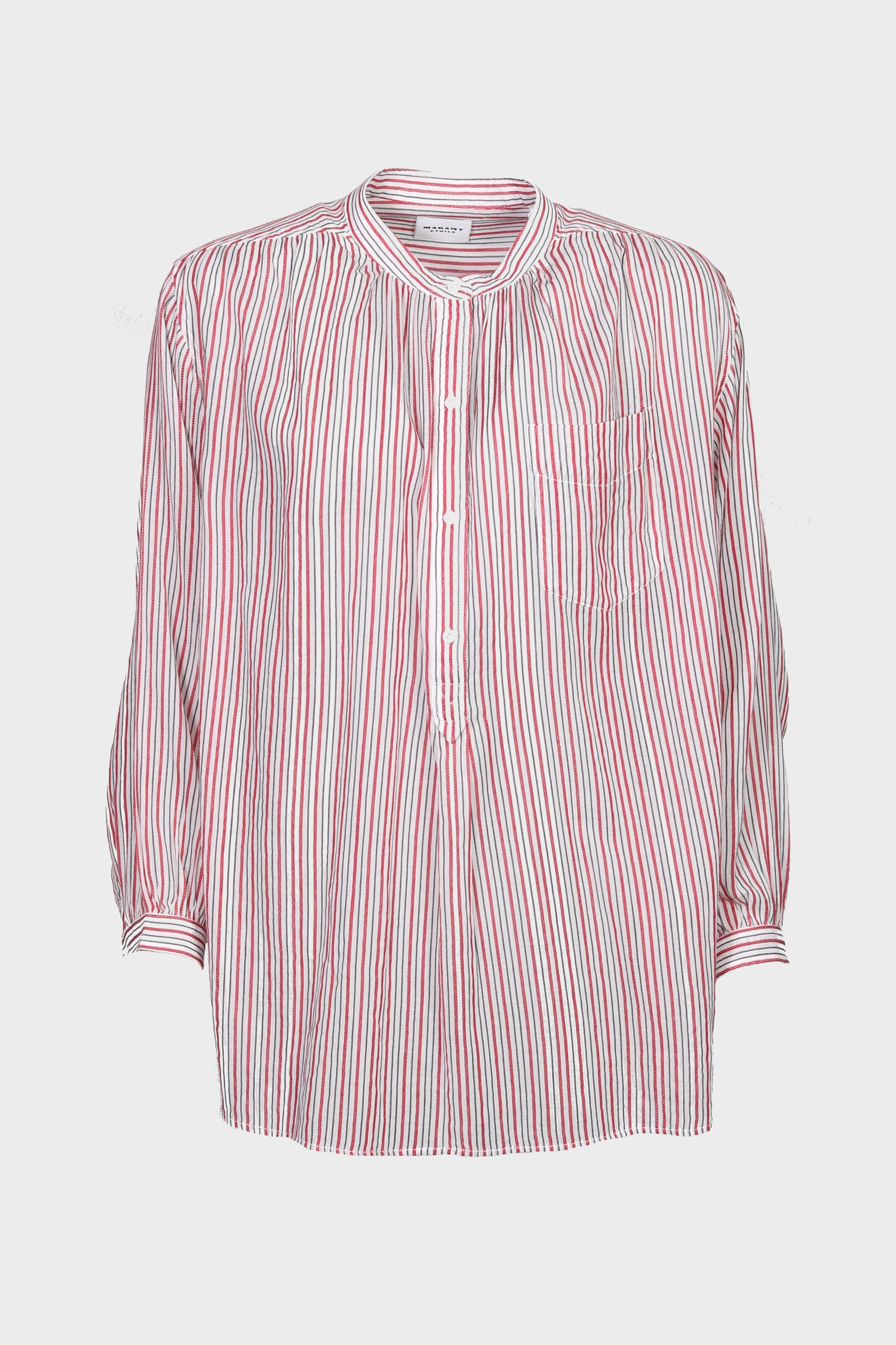 ISABEL MARANT ÉTOILE Sapha Blouse in Ecru/Red