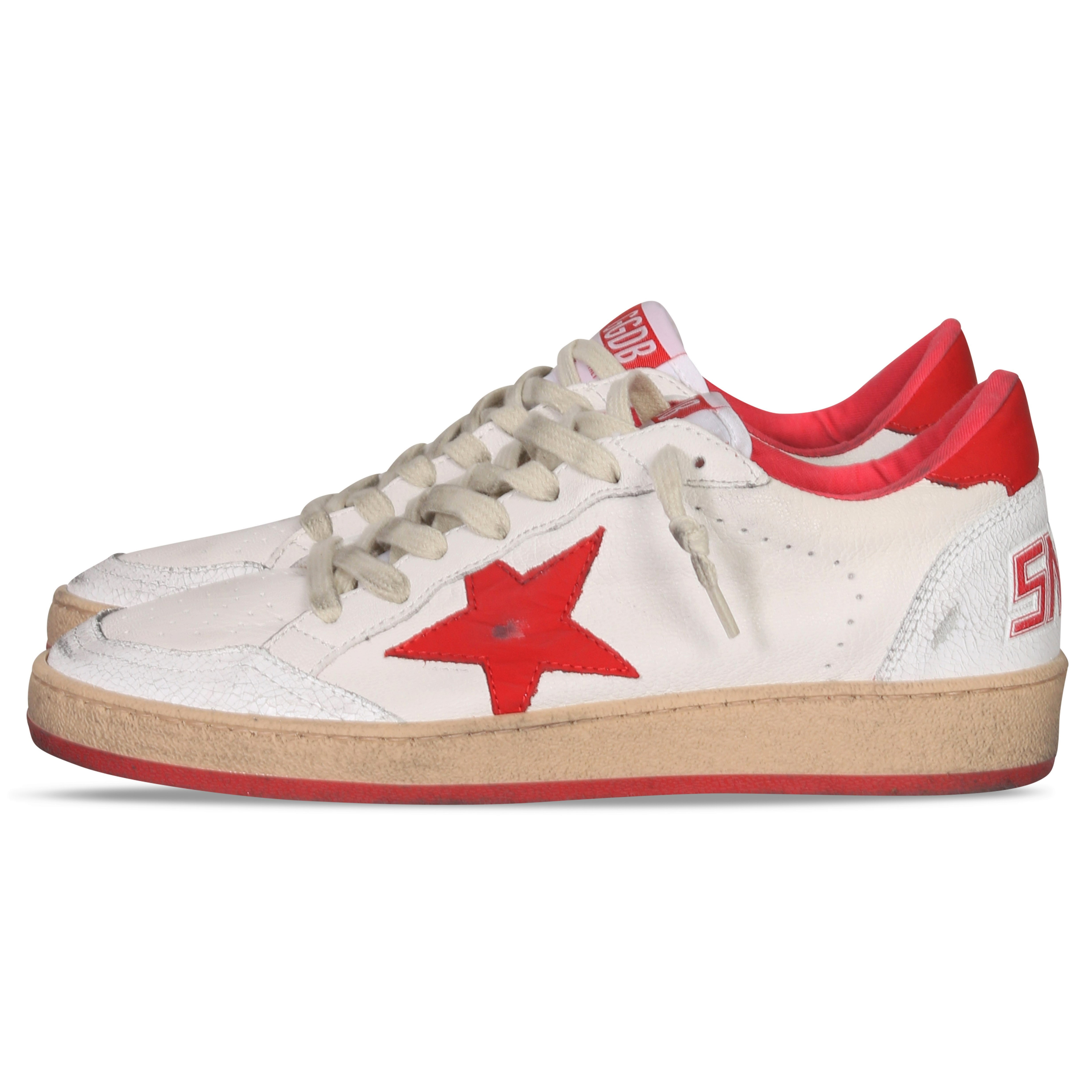 GOLDEN GOOSE Ballstar Nappa Upper Matt Leather Star Crack Toe