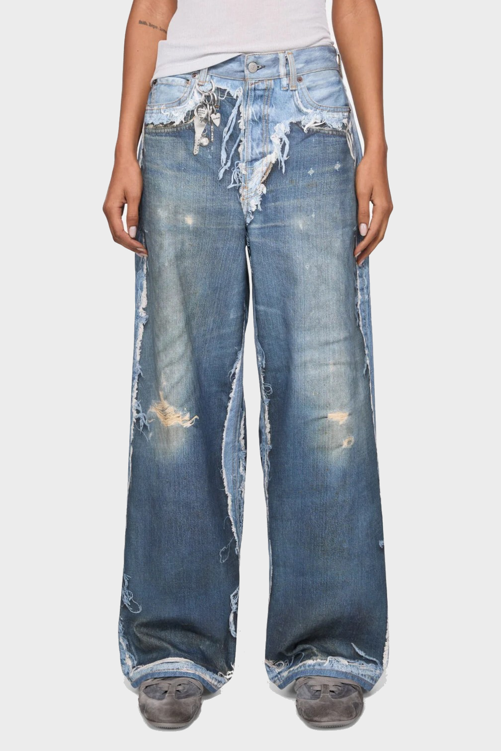 ACNE STUDIOS 1981 Baggy Fit Printed Demin Pant Regular Length