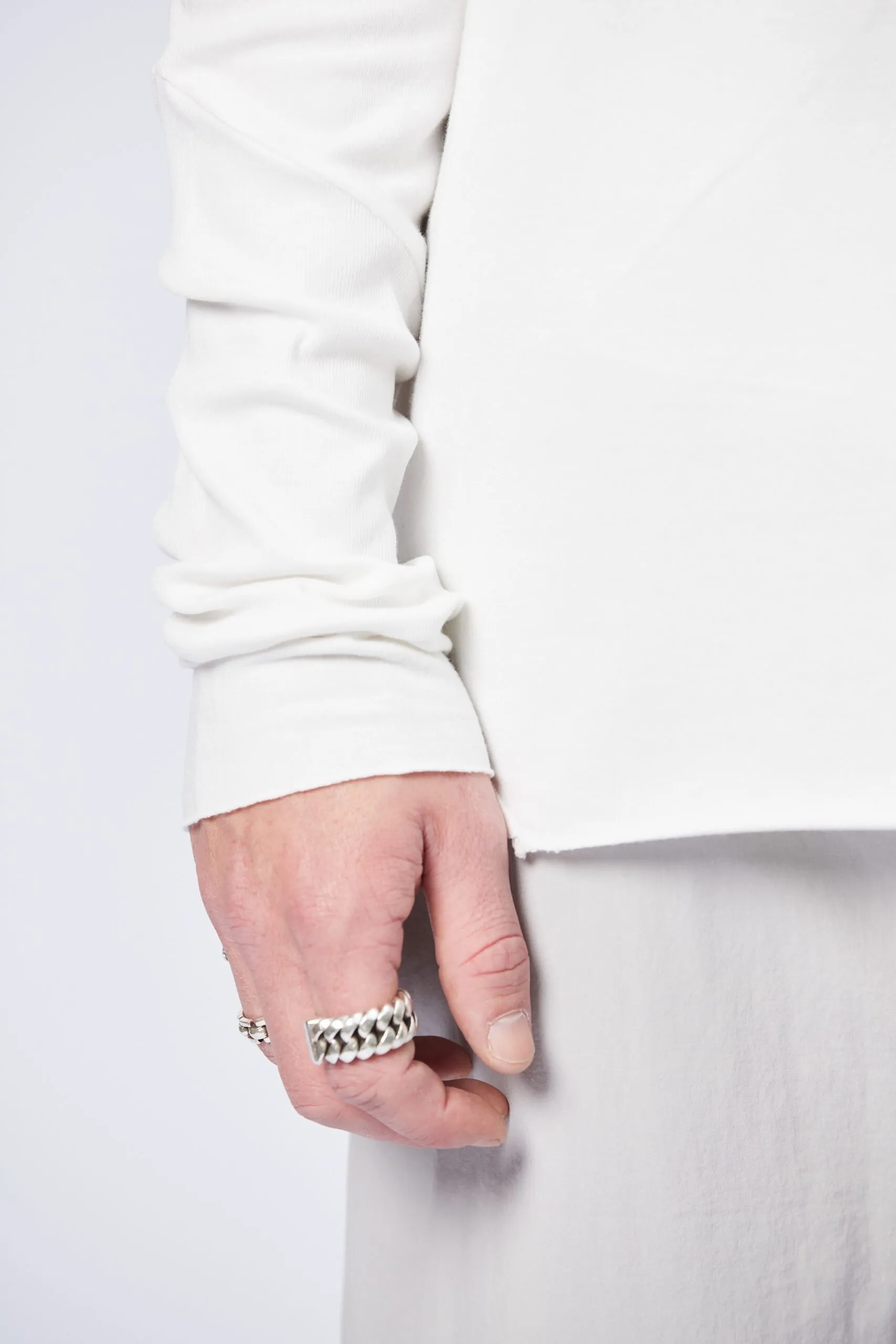 THOM KROM Longsleeve in Off White S