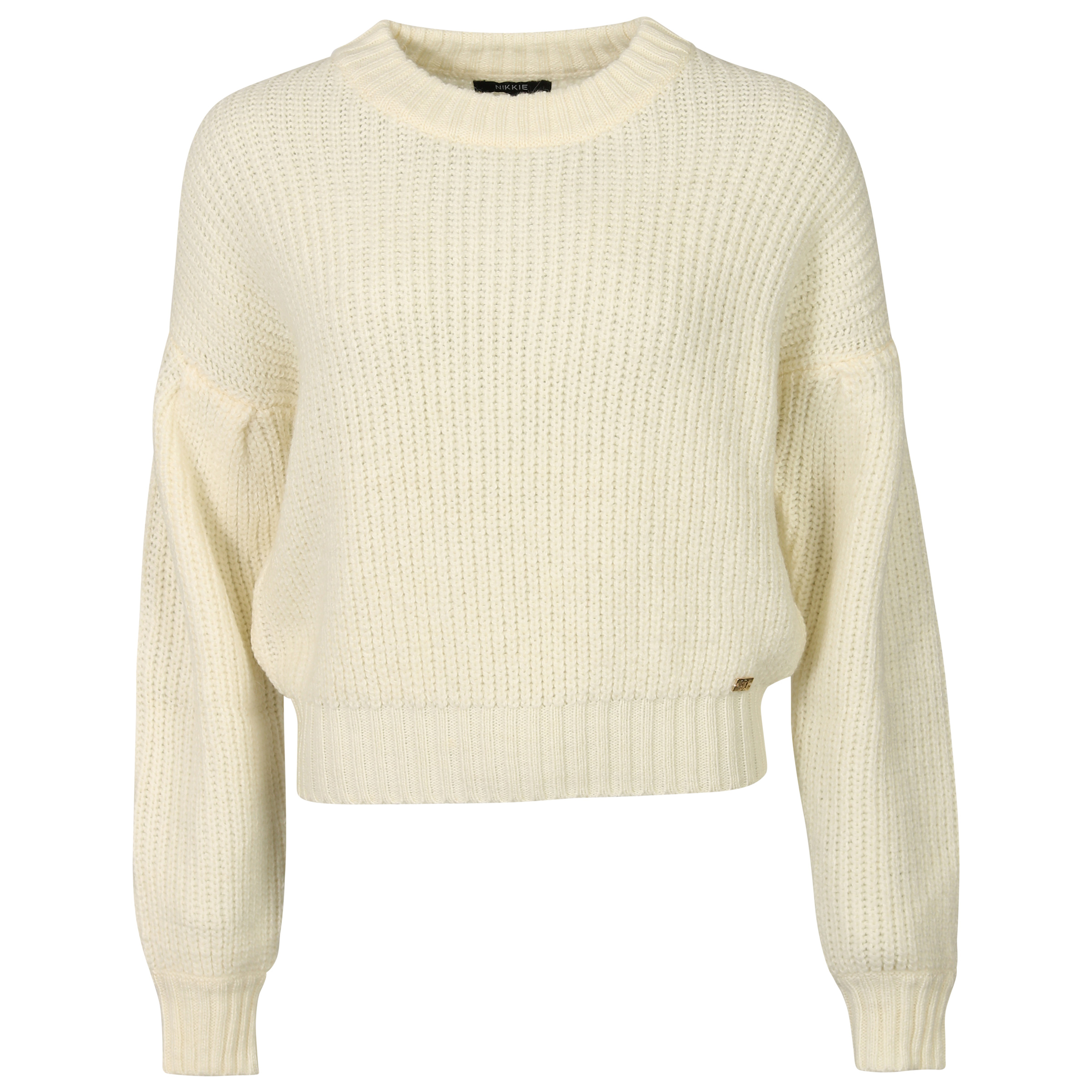Nikkie Puff Knit Sweater Jadyn Offwhite