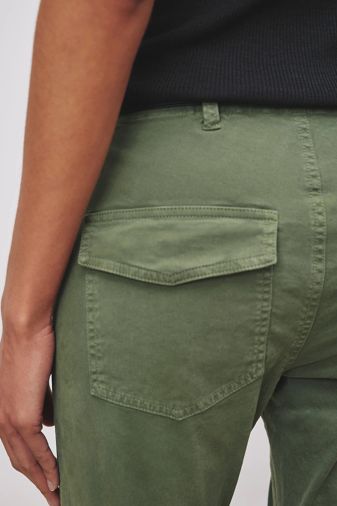 NILI LOTAN Cropped Military Pant in Camo