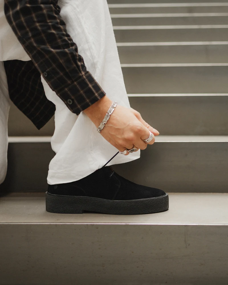 THE ORIGINAL PLAYBOY Preston Boot in Black Suede