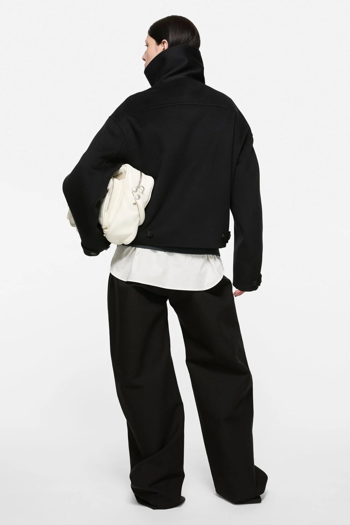 ACNE STUDIOS Boxy Fit Wool Jacket in Black
