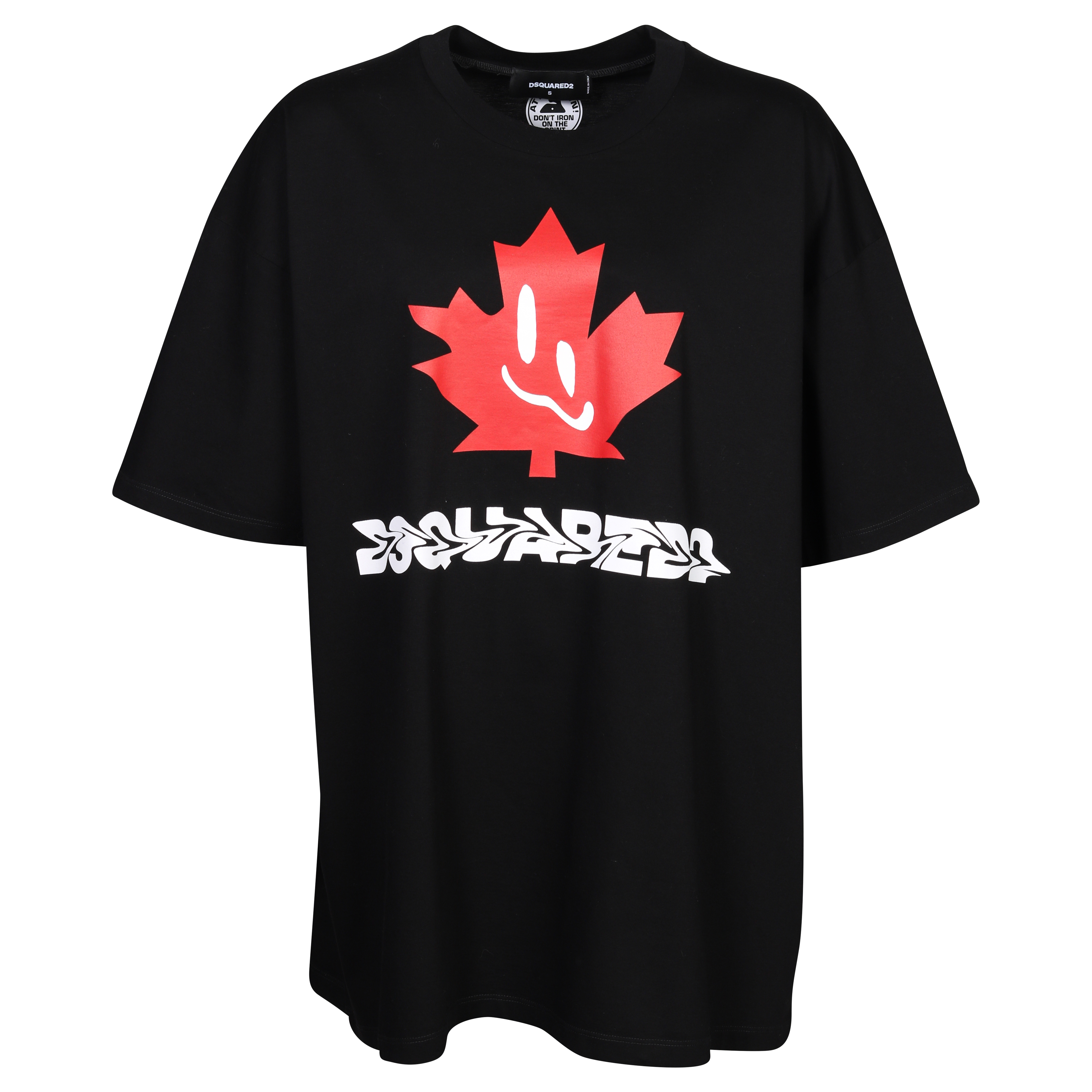 Dsquared Smiling Leaf Tee in Black